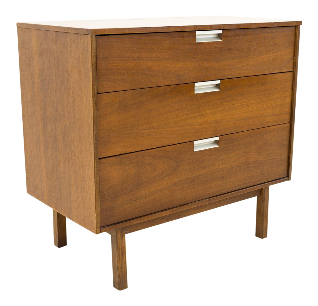 Bassett Mid Century 3 drawer Chest of Drawers with Formica Top Mid