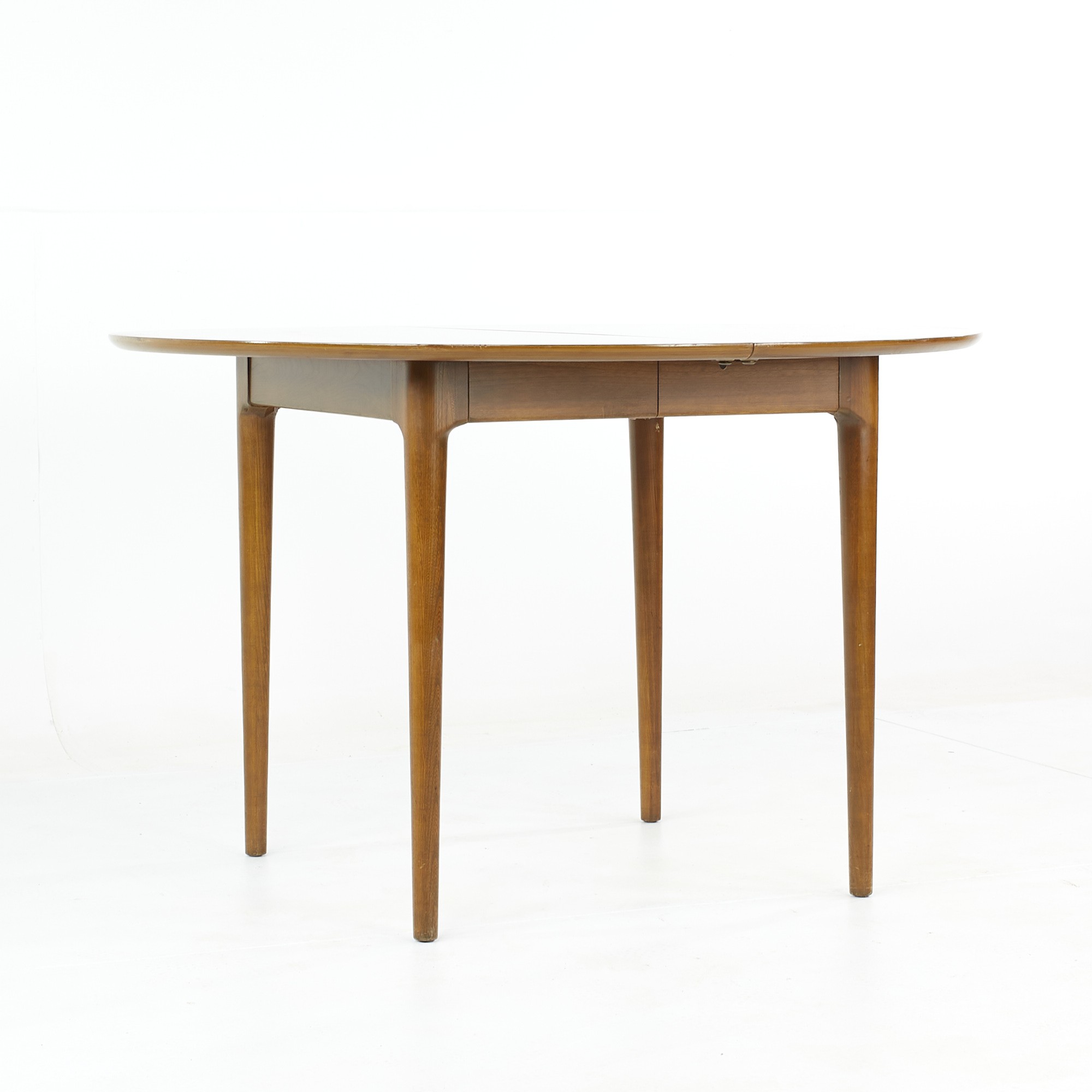 Lawrence Peabody Mid Century Walnut Dining Table with 2 Leaves