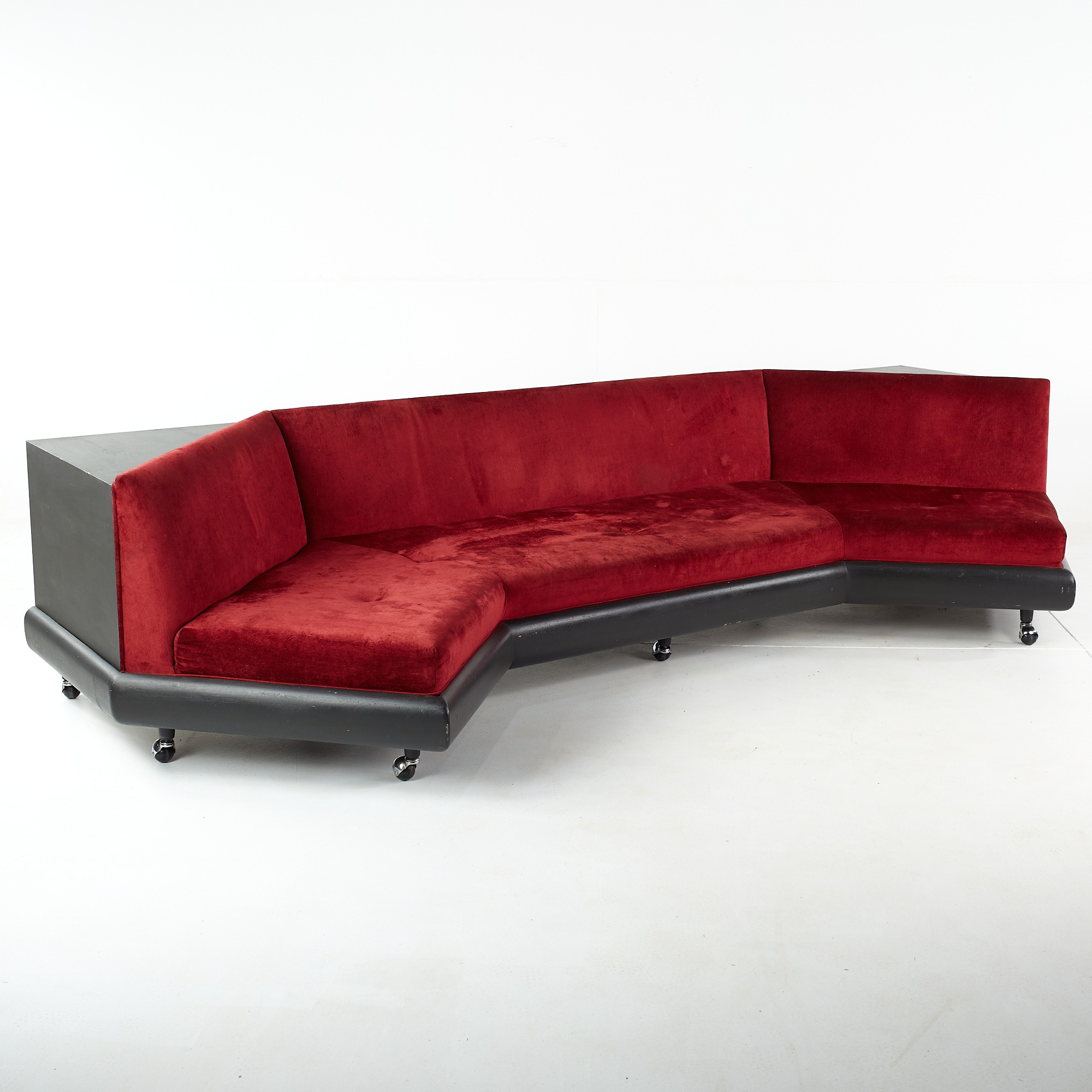Adrian Pearsall for Craft Associates Mid Century Ebonized Boomerang Sofa