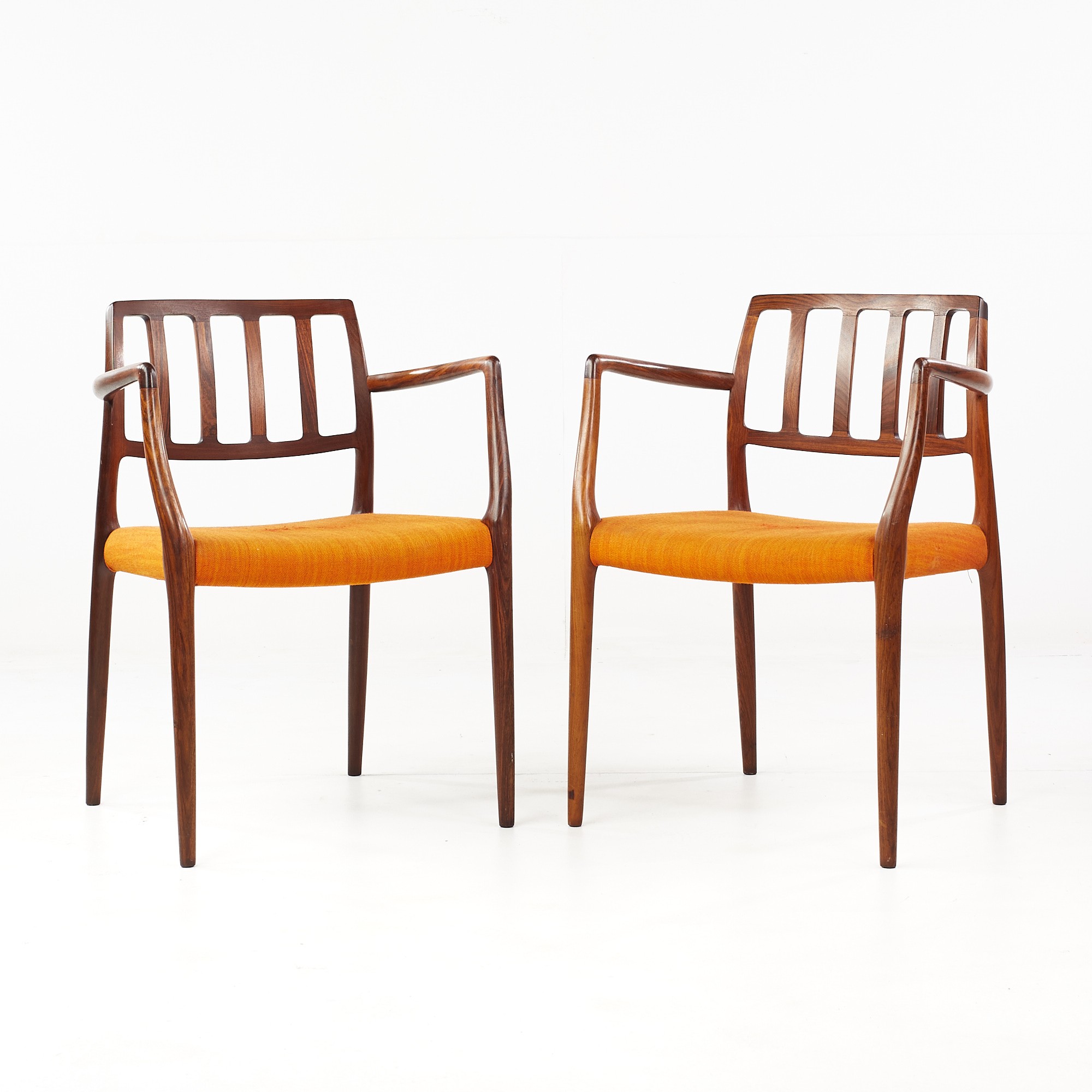 Niels Otto Moller Model 66 Mid Century Rosewood Dining Chairs - Pair