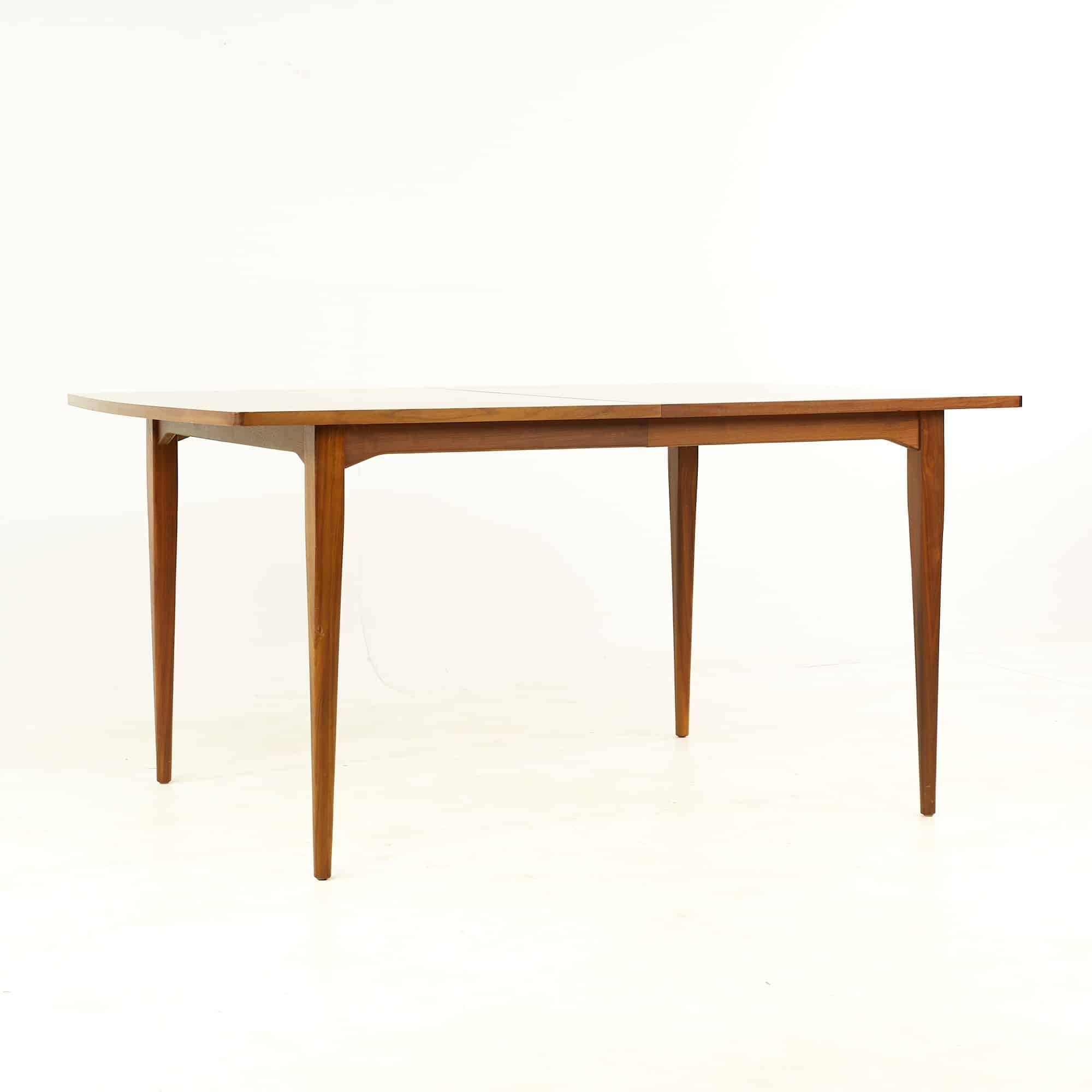Lane Perception Mid Century Walnut Expanding Dining Table with 2 Leaves