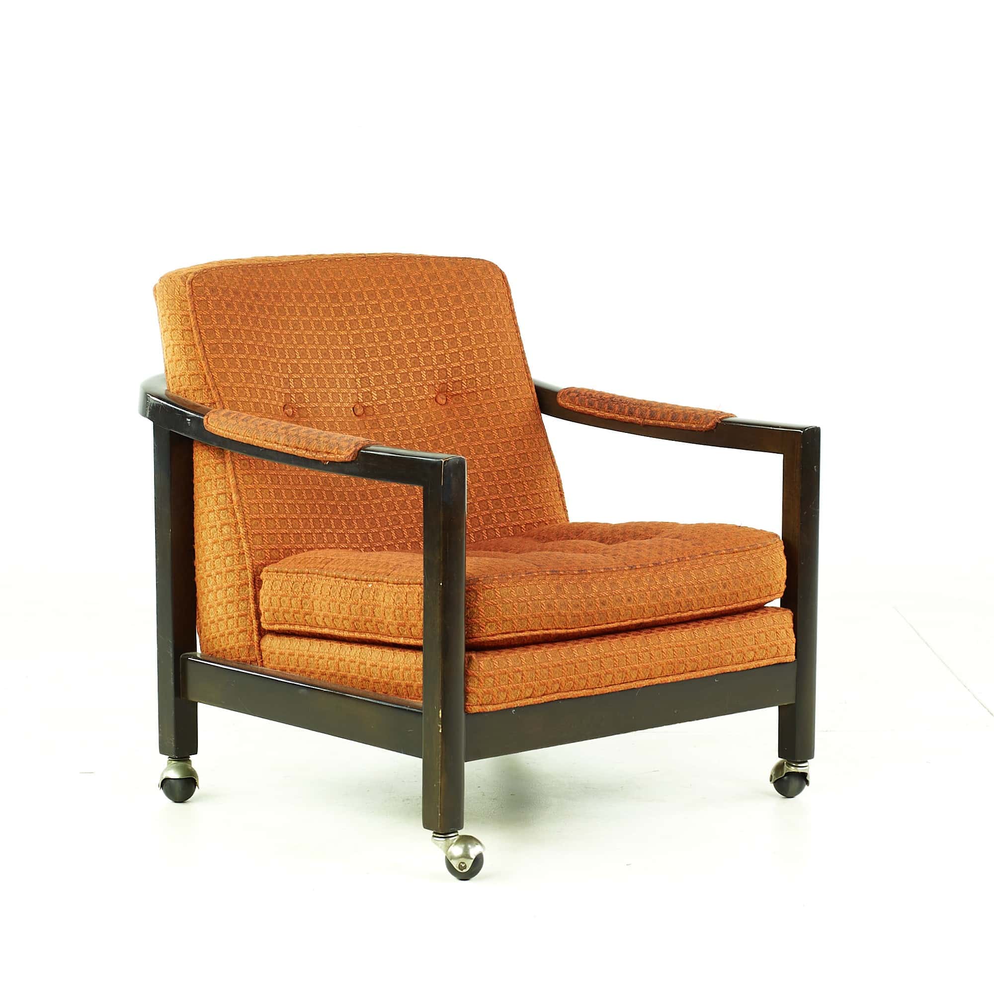 Directional Mid Century Lounge Chair with Casters
