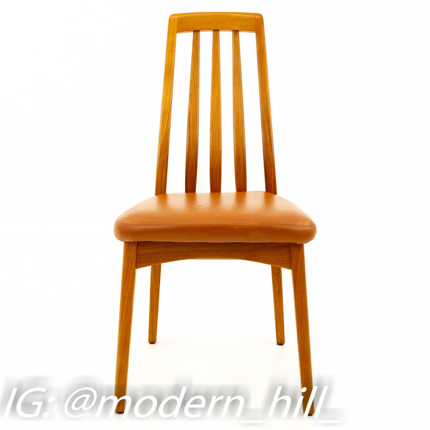 Niels Koefoeds Hornslet Eva Style Mid Century Modern Teak Dining Chairs Set of 6