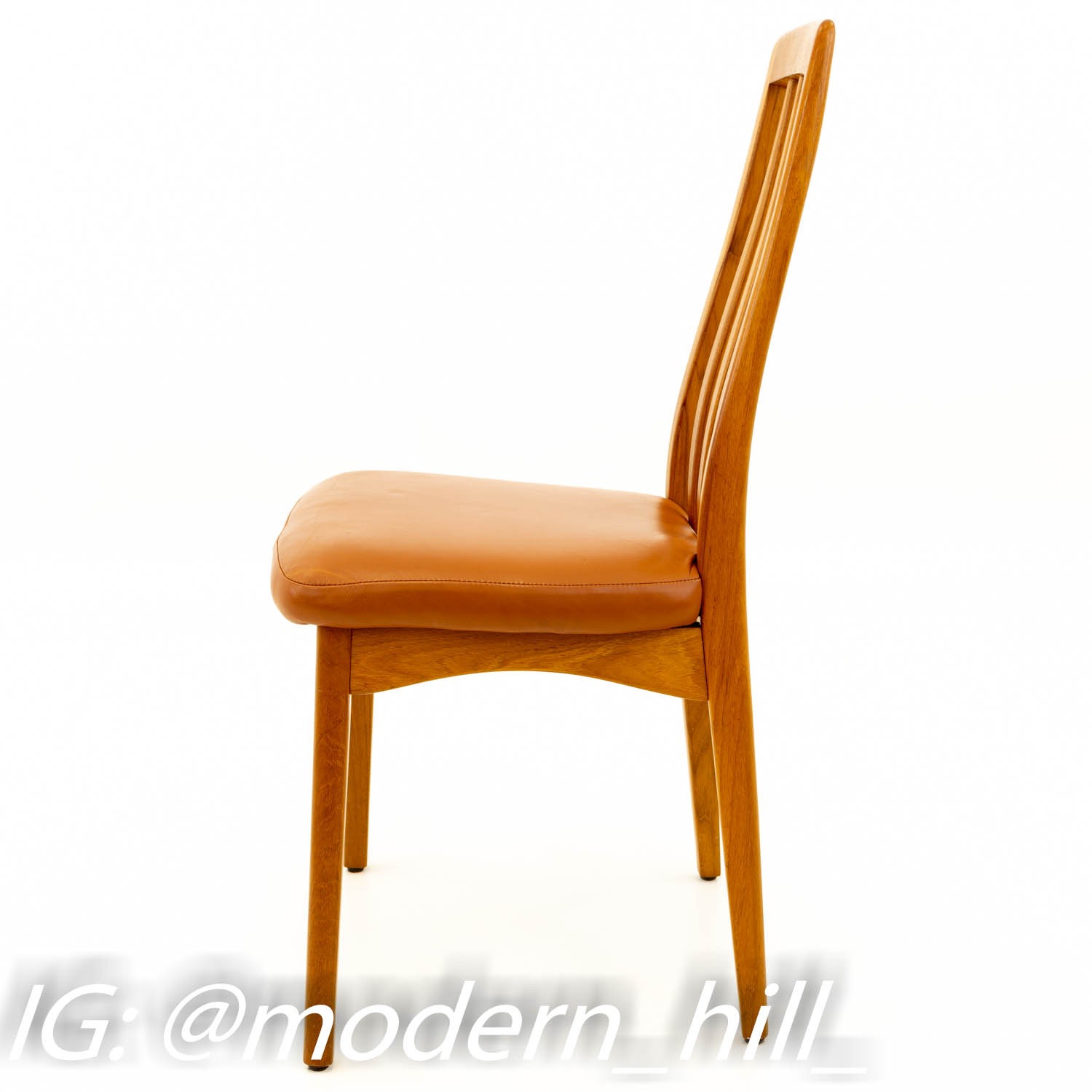 Niels Koefoeds Hornslet Eva Style Mid Century Modern Teak Dining Chairs Set of 6