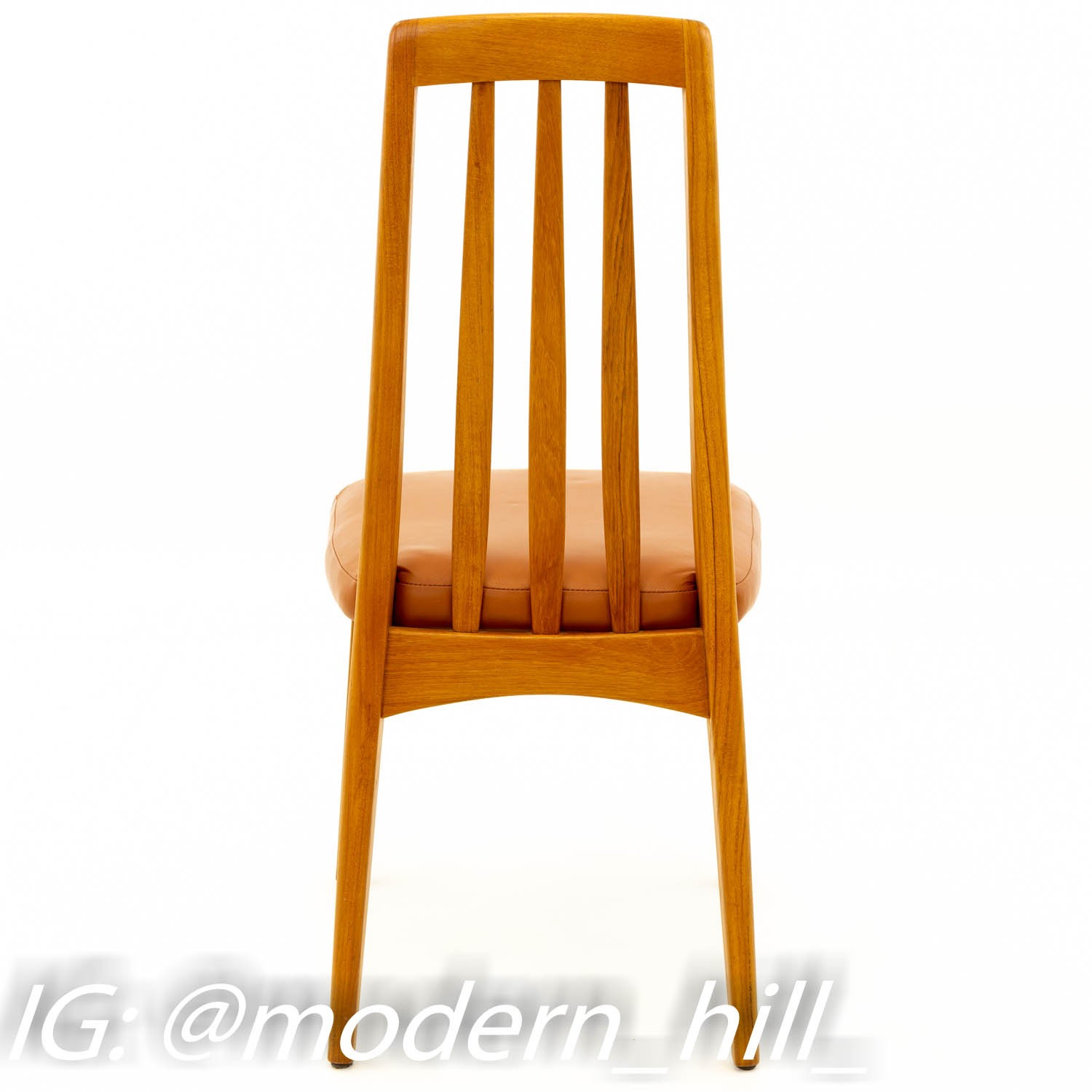 Niels Koefoeds Hornslet Eva Style Mid Century Modern Teak Dining Chairs Set of 6