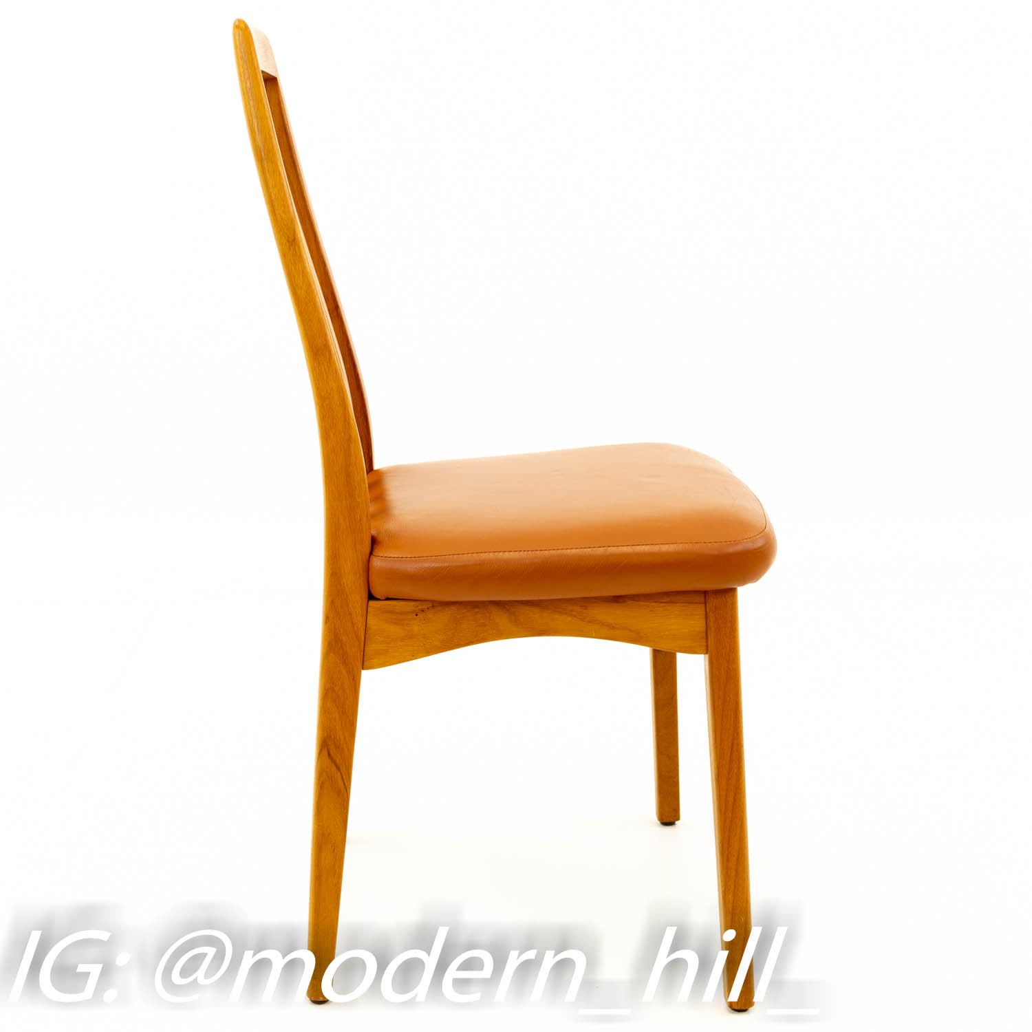 Niels Koefoeds Hornslet Eva Style Mid Century Modern Teak Dining Chairs Set of 6