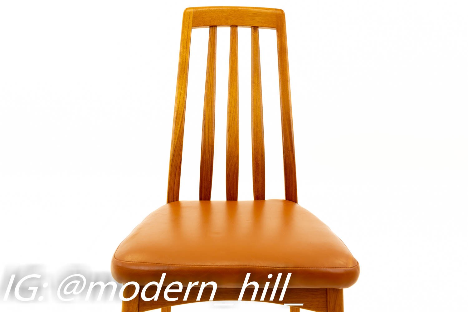 Niels Koefoeds Hornslet Eva Style Mid Century Modern Teak Dining Chairs Set of 6