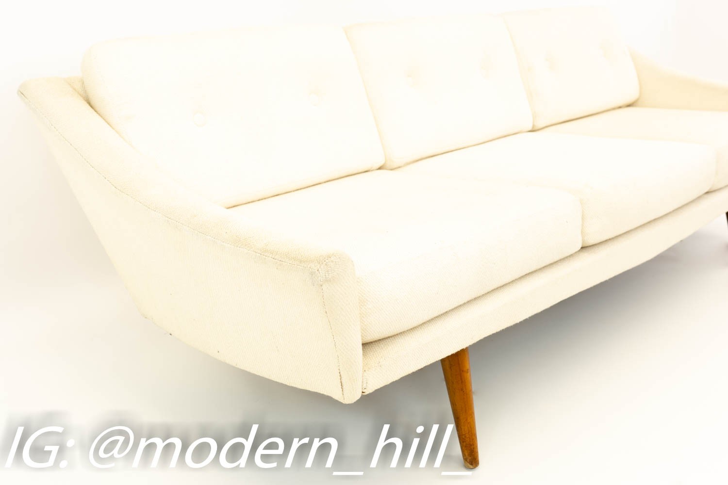 Adrian Pearsall for Craft Associates Mid Century Modern Slant Back Sofa