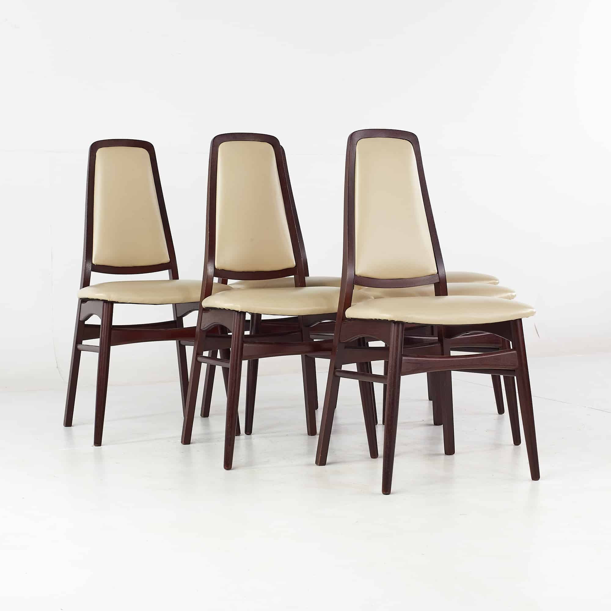 Dyrlund Style Mid Century Rosewood Dining Chairs - Set of 6