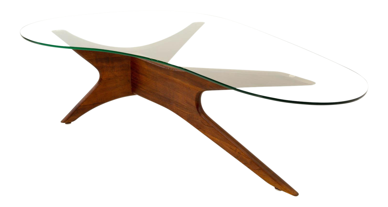 Adrian Pearsall Mid Century Sculptural Kidney Shaped Walnut Coffee