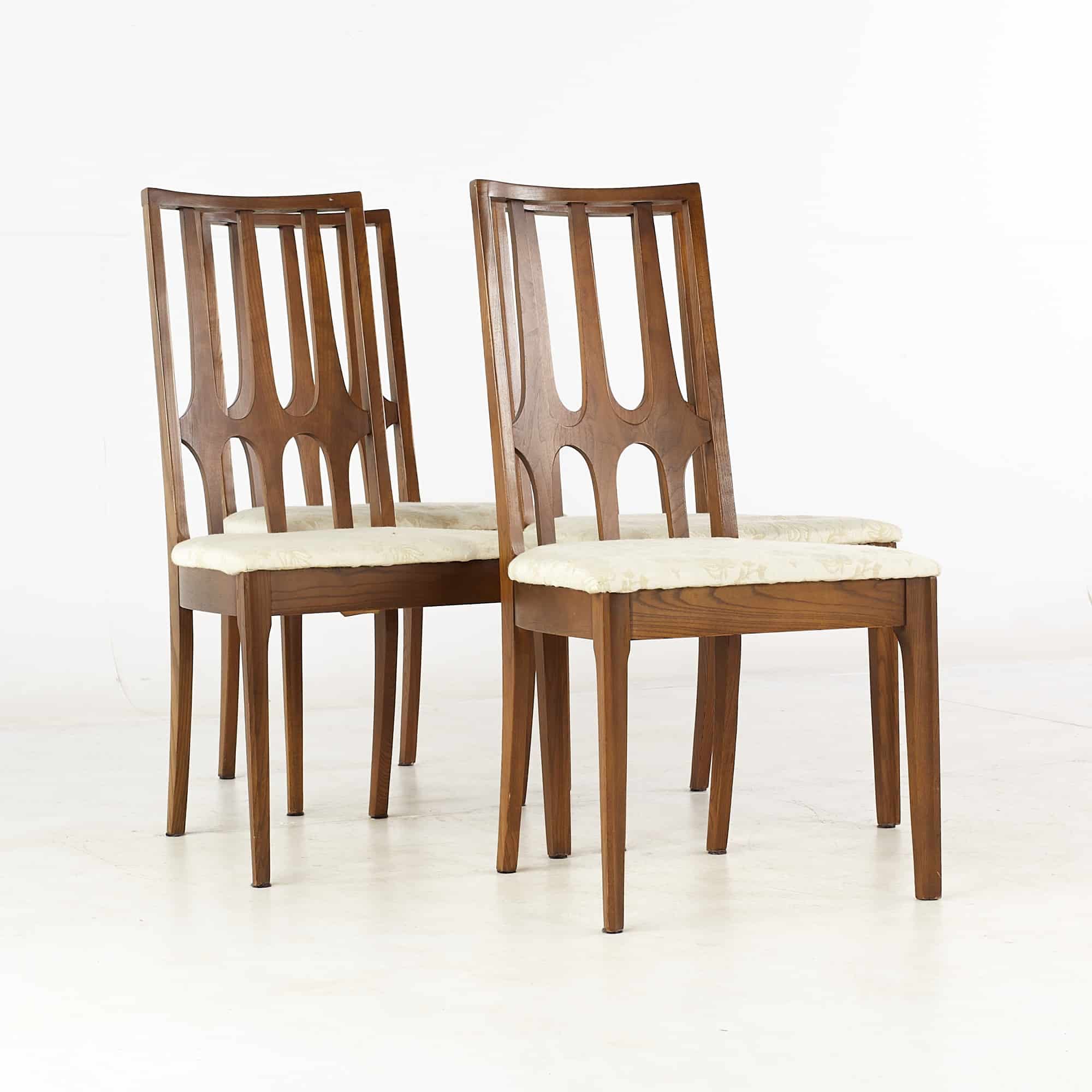 Broyhill Brasilia Mid Century Walnut Dining Chairs - Set of 4