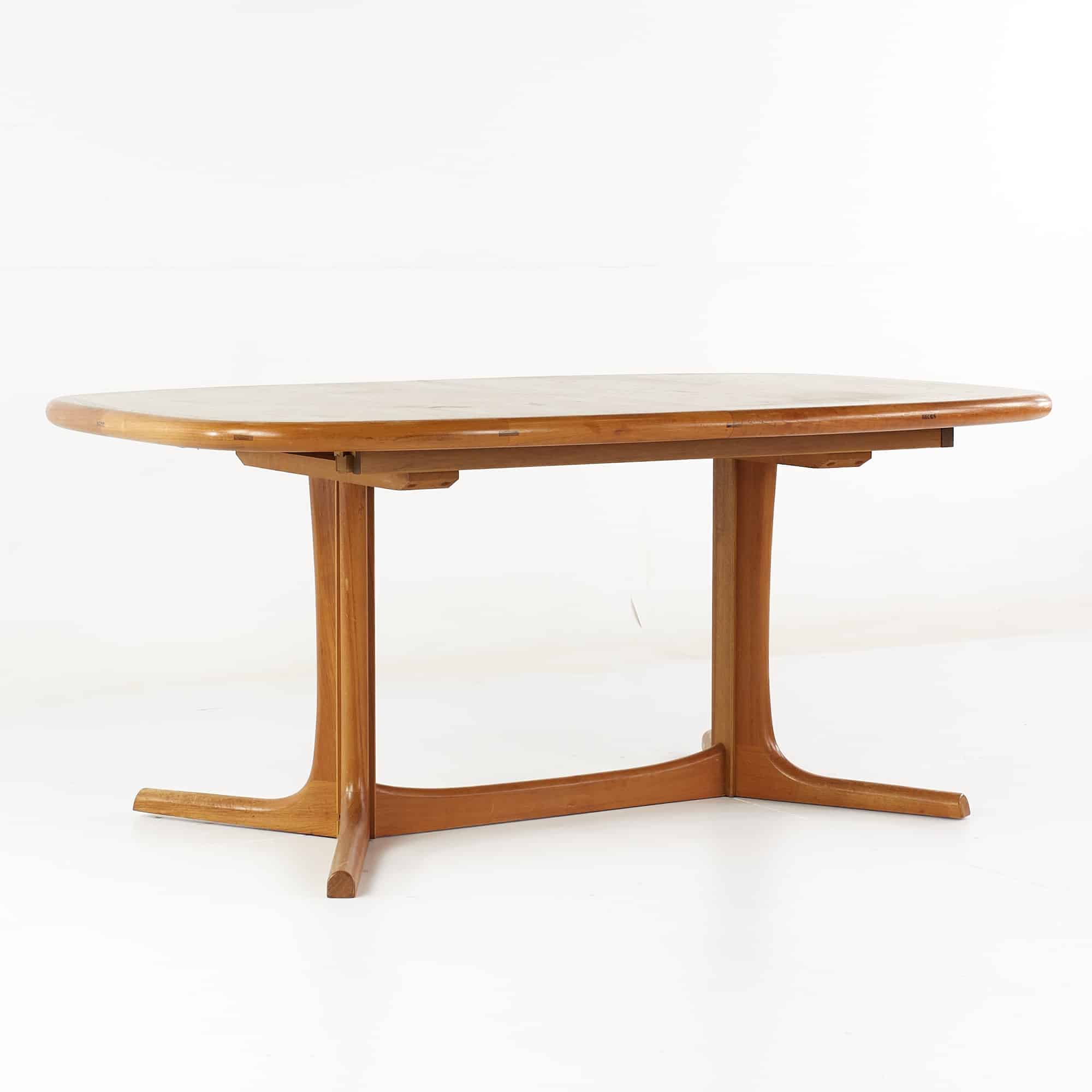 Dyrlund Mid Century Teak Expanding Dining Table with 2 Leaves