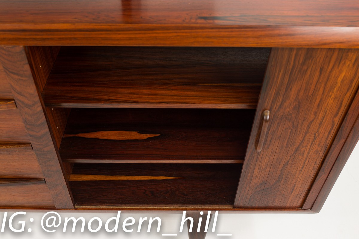 Mid-century Modern Rosewood Sideboard and Hutch by Einar Hallas for Faarup Mobelfabrik