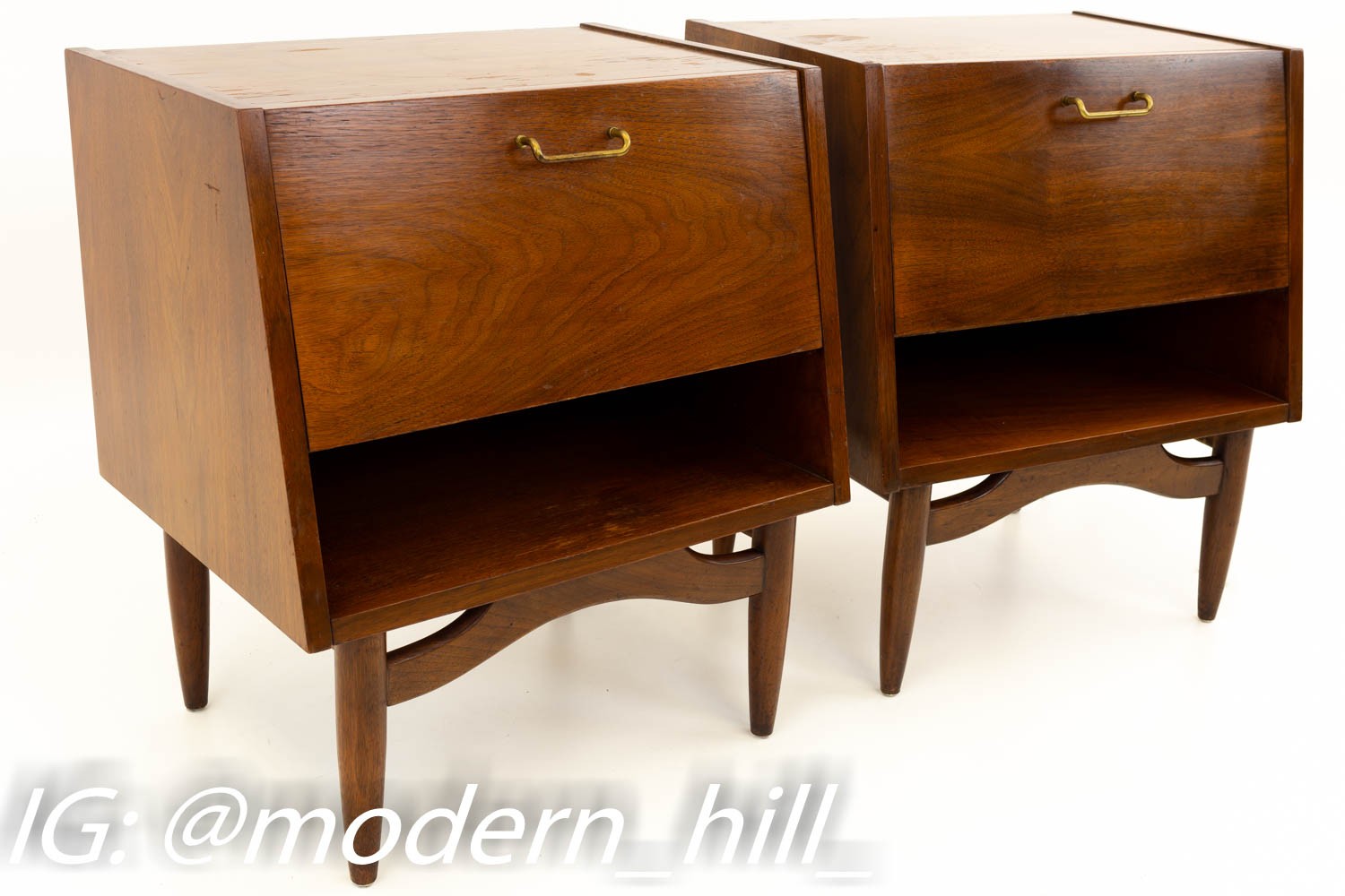 Images | Mid Century Modern Furniture - Mid Century Furniture Chicago Merton Gershun for American of Martinsville Mid Century Nightstands - Matching Pair