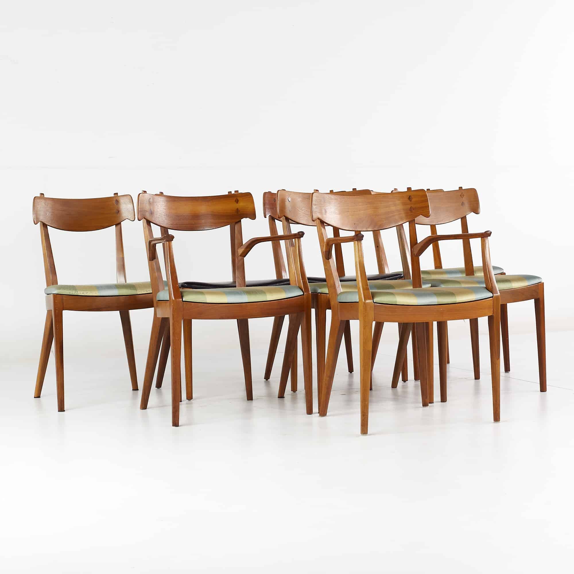 Kipp Stewart for Drexel Mid Century Dining Chairs - Set of 8