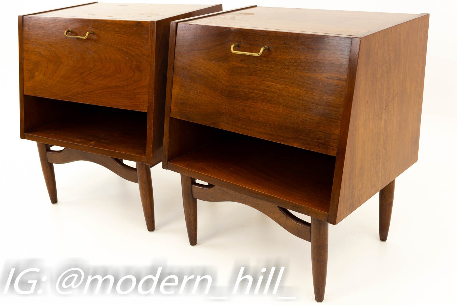 Images | Mid Century Modern Furniture - Mid Century Furniture Chicago Merton Gershun for American of Martinsville Mid Century Nightstands - Matching Pair
