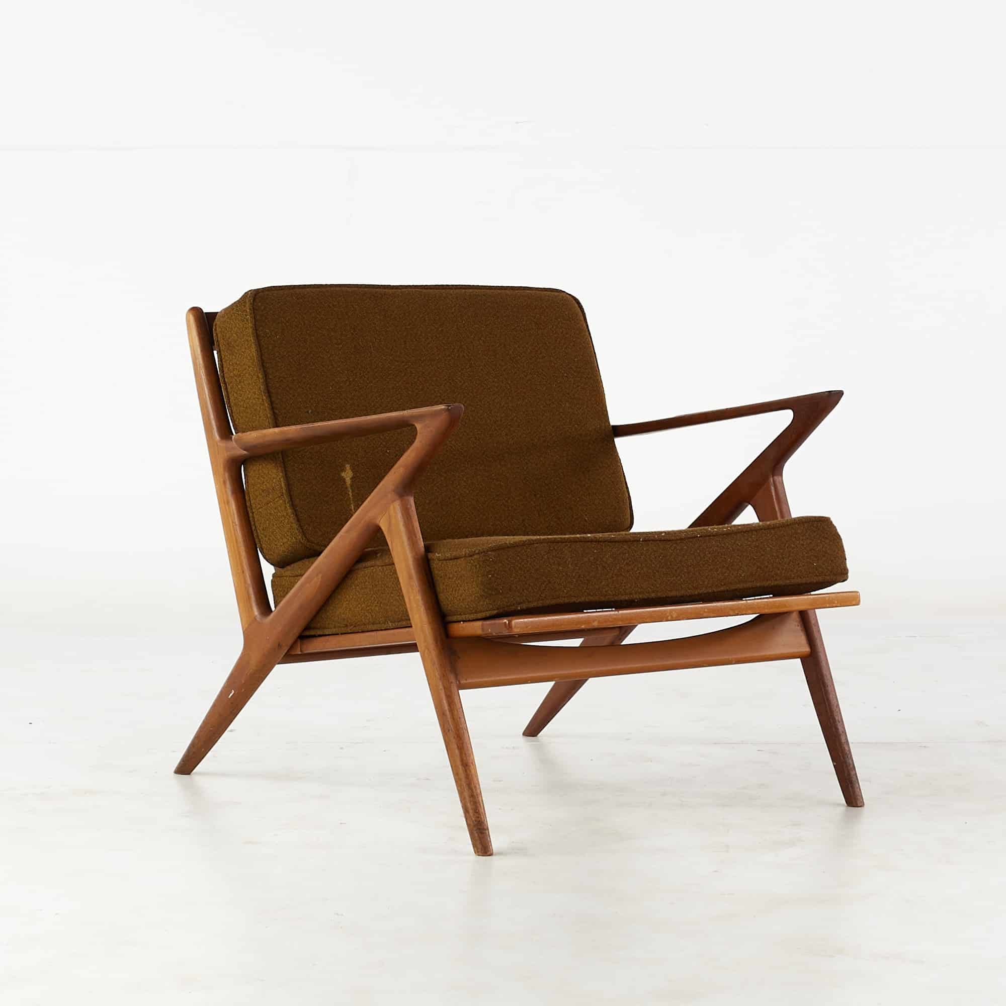 Poul Jensen Mid Century Danish Walnut Z Lounge Chair