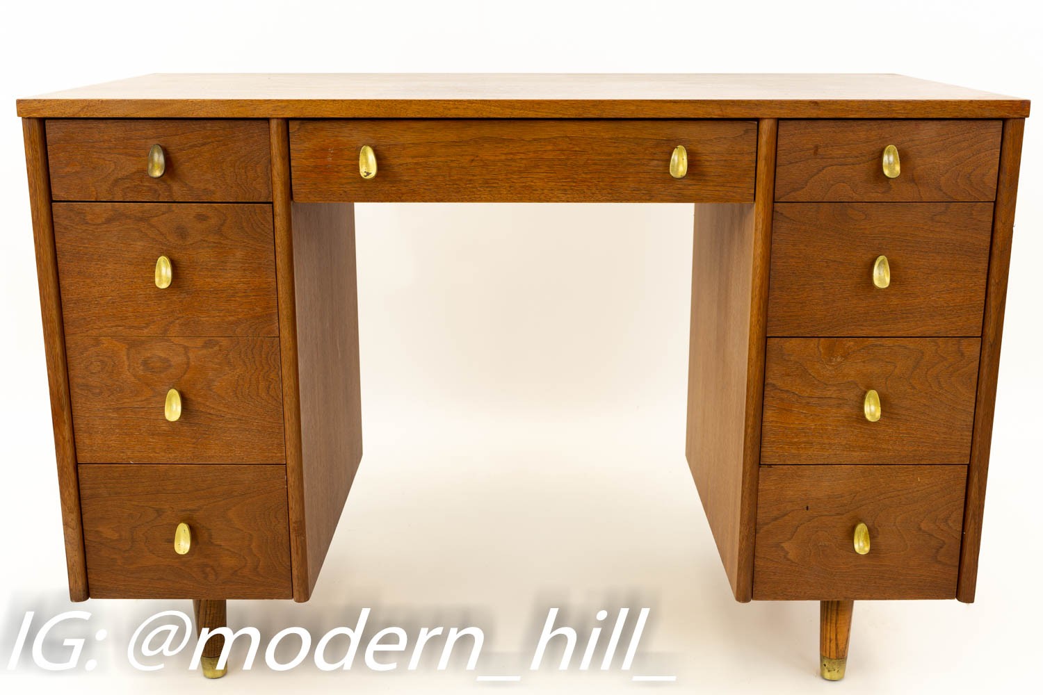 Sligh Mid Century Modern Walnut Desk