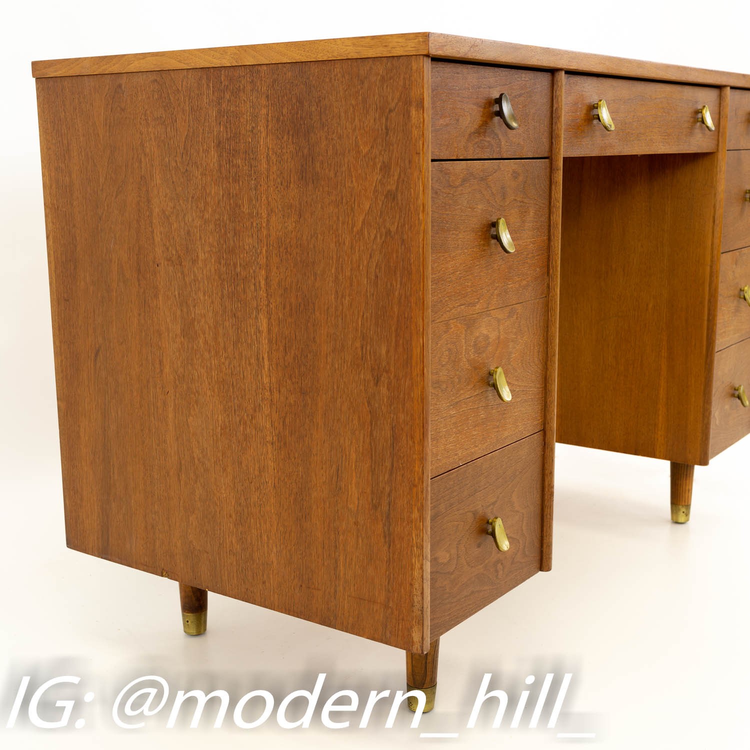 Sligh Mid Century Modern Walnut Desk