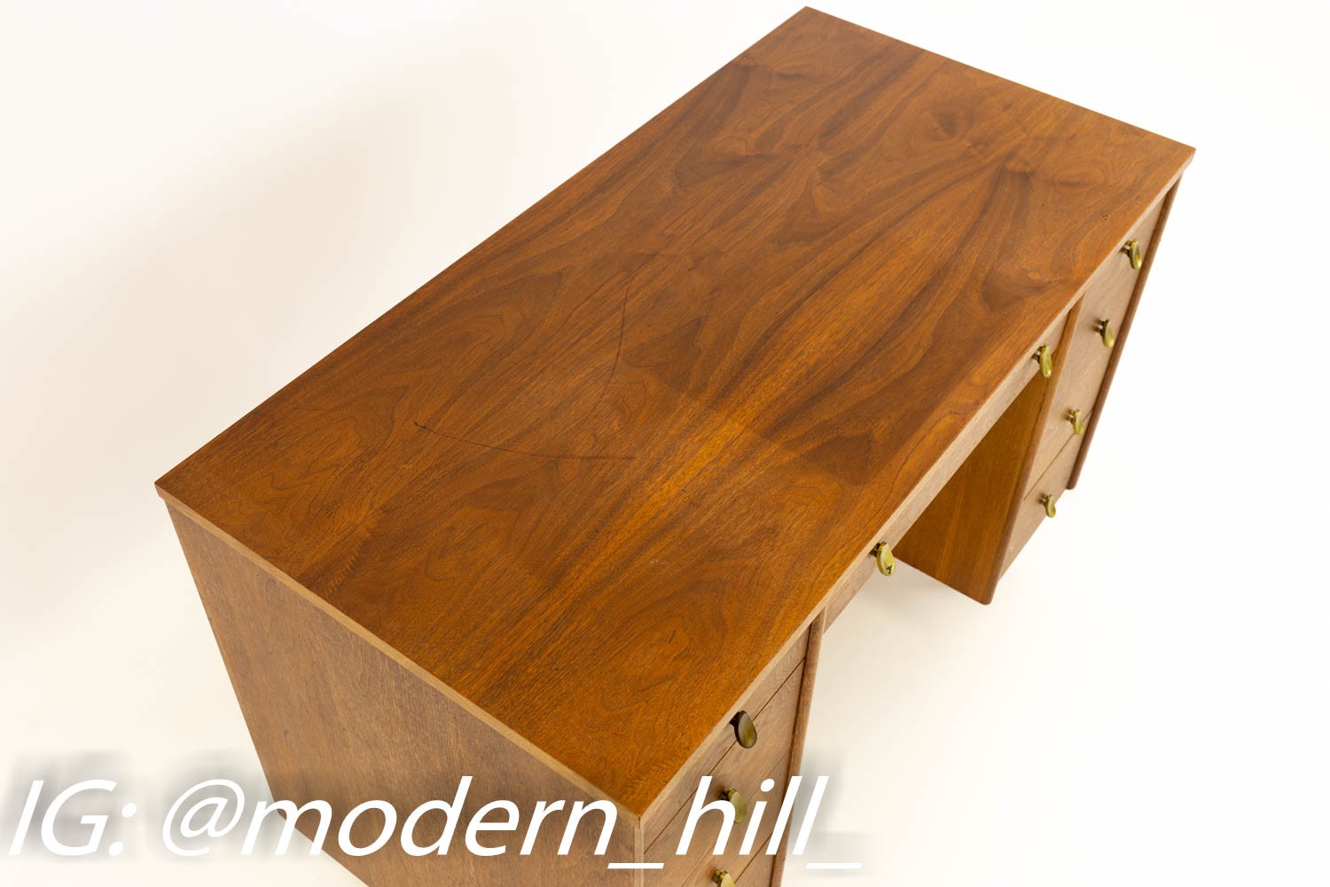 Sligh Mid Century Modern Walnut Desk