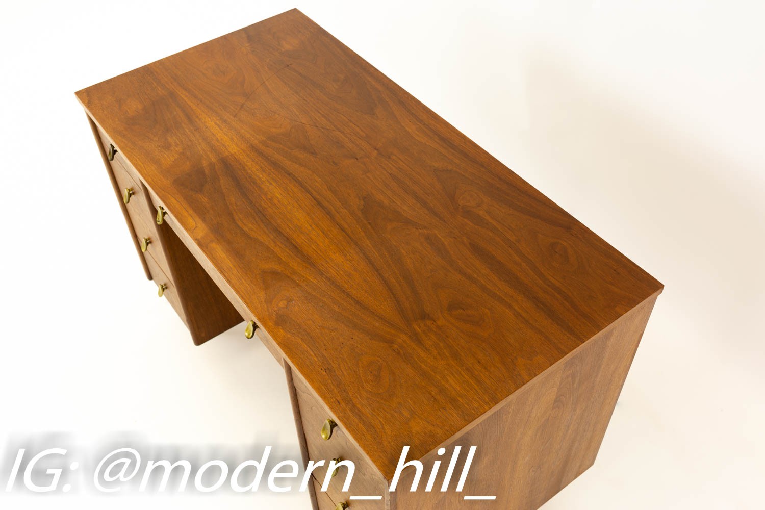Sligh Mid Century Modern Walnut Desk