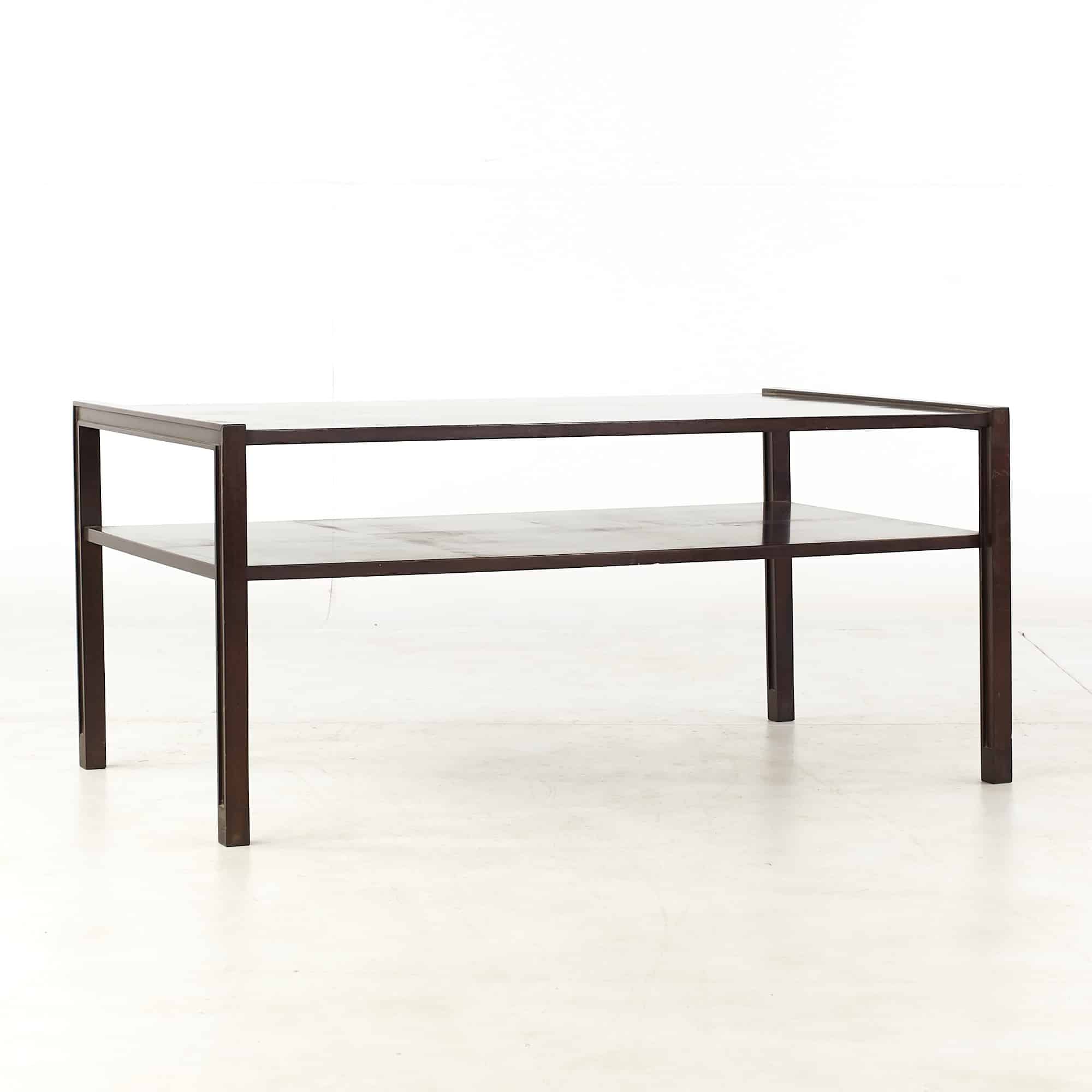 Edward Wormley for Dunbar Mid Century Two Tier Coffee Table
