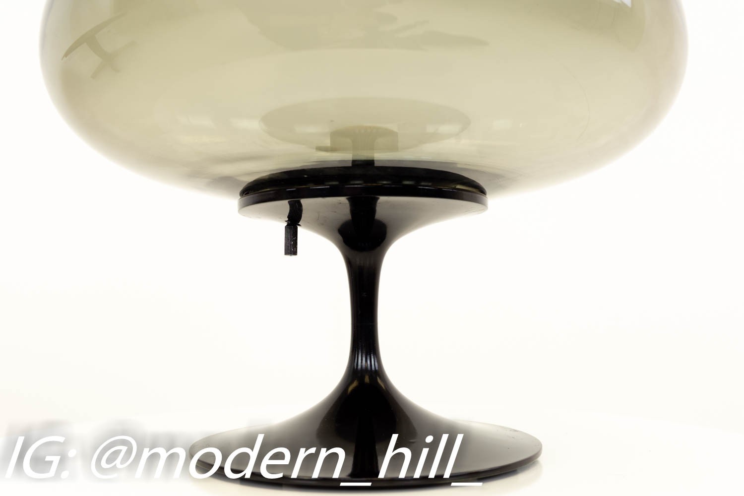 Images | Mid Century Modern Furniture - Mid Century Furniture Chicago Bill Curry for Design Line Stemlite Black and Smoked Glass Mid Century Table Lamp