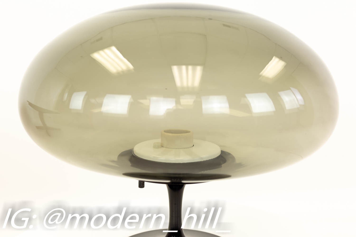 Images | Mid Century Modern Furniture - Mid Century Furniture Chicago Bill Curry for Design Line Stemlite Black and Smoked Glass Mid Century Table Lamp
