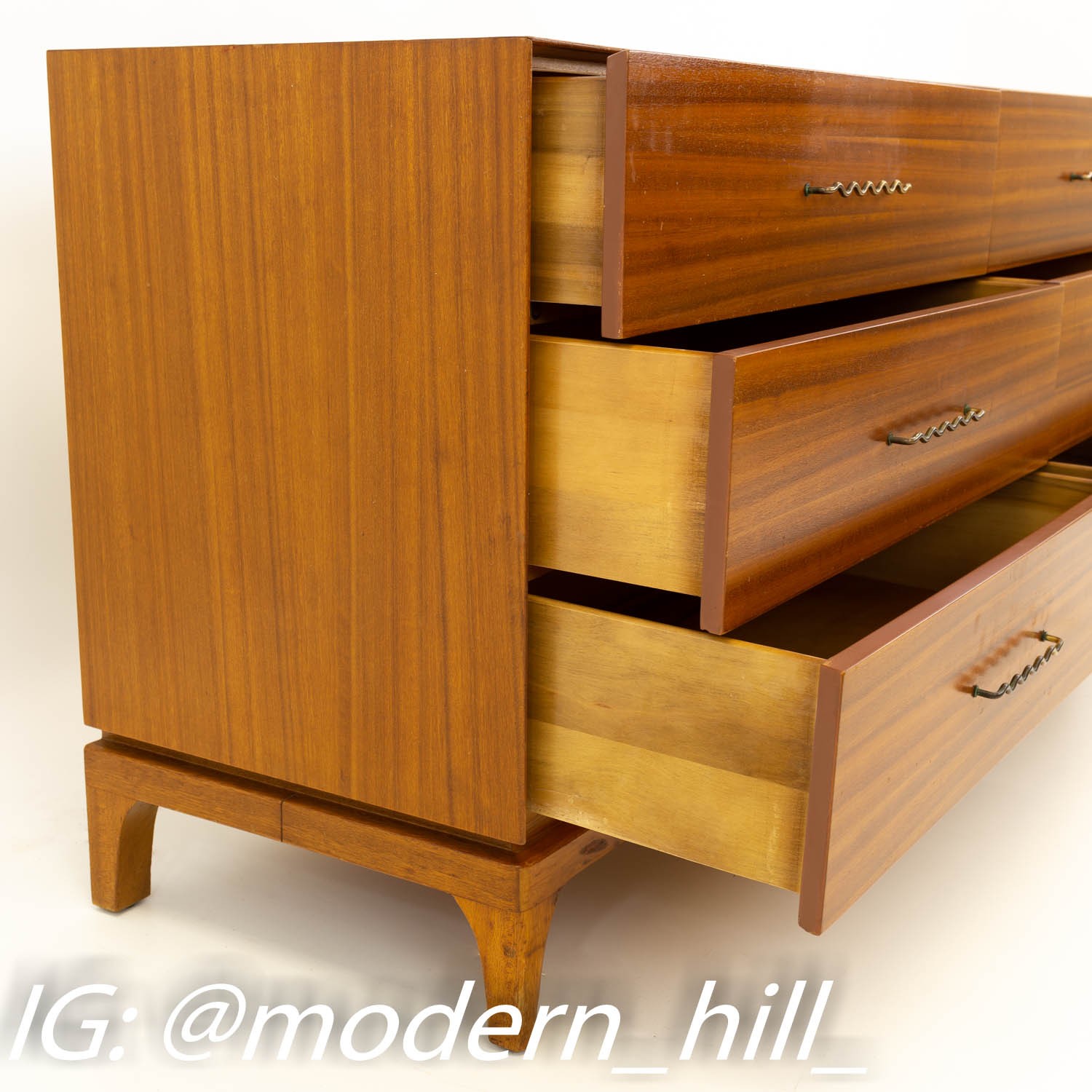 John Keal for Brown Saltman Mid Century Modern 6 Drawer Dresser