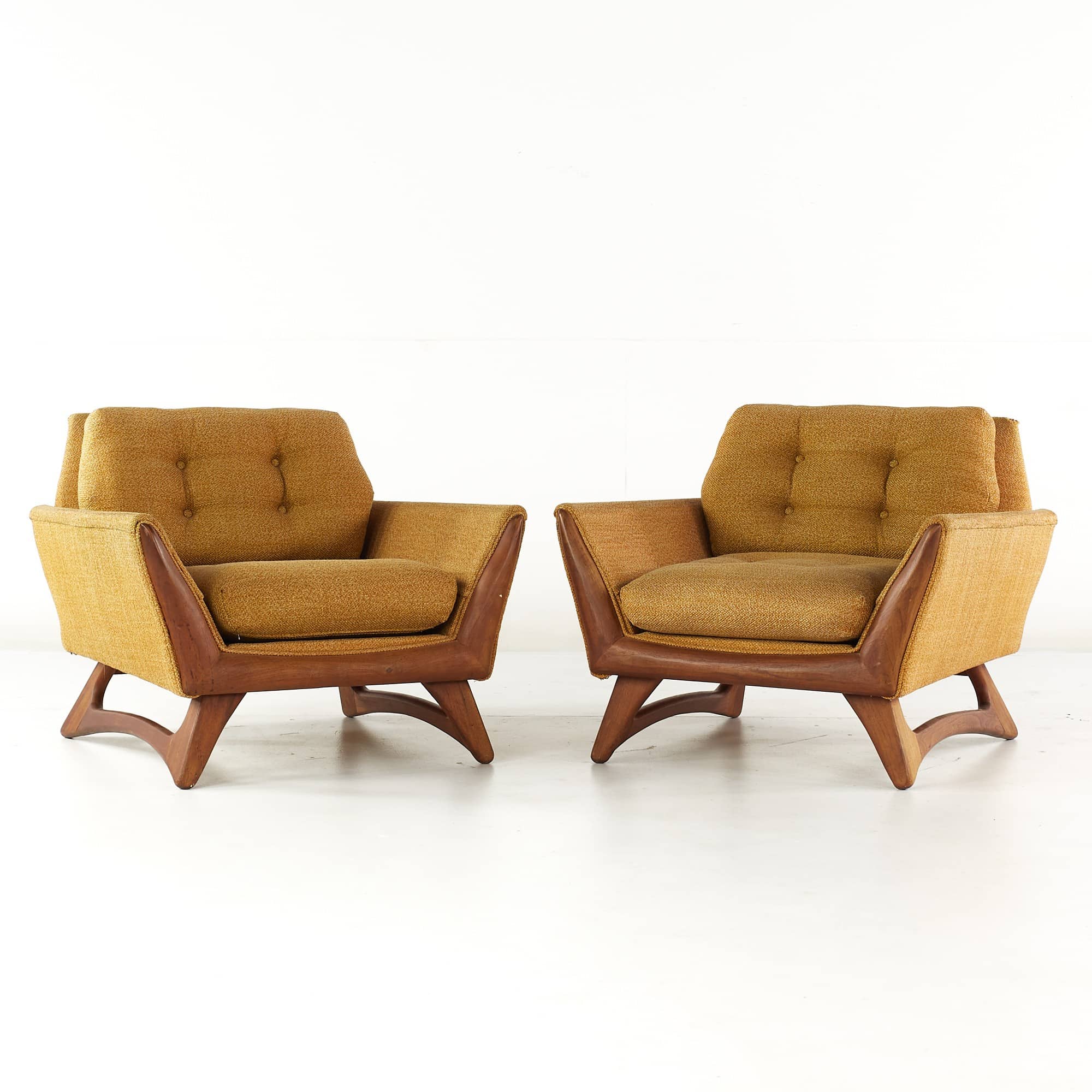 Adrian Pearsall Mid Century Lounge Arm Chairs - Pair