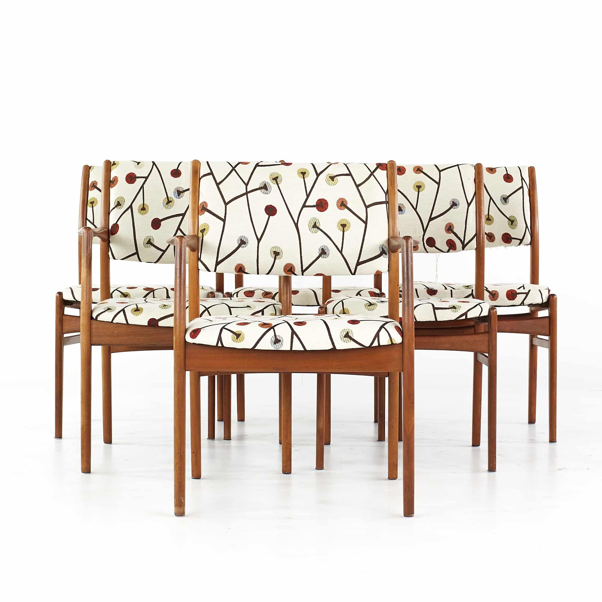 Erik Buch Style Mid Century Danish Teak Chairs - Set of 6