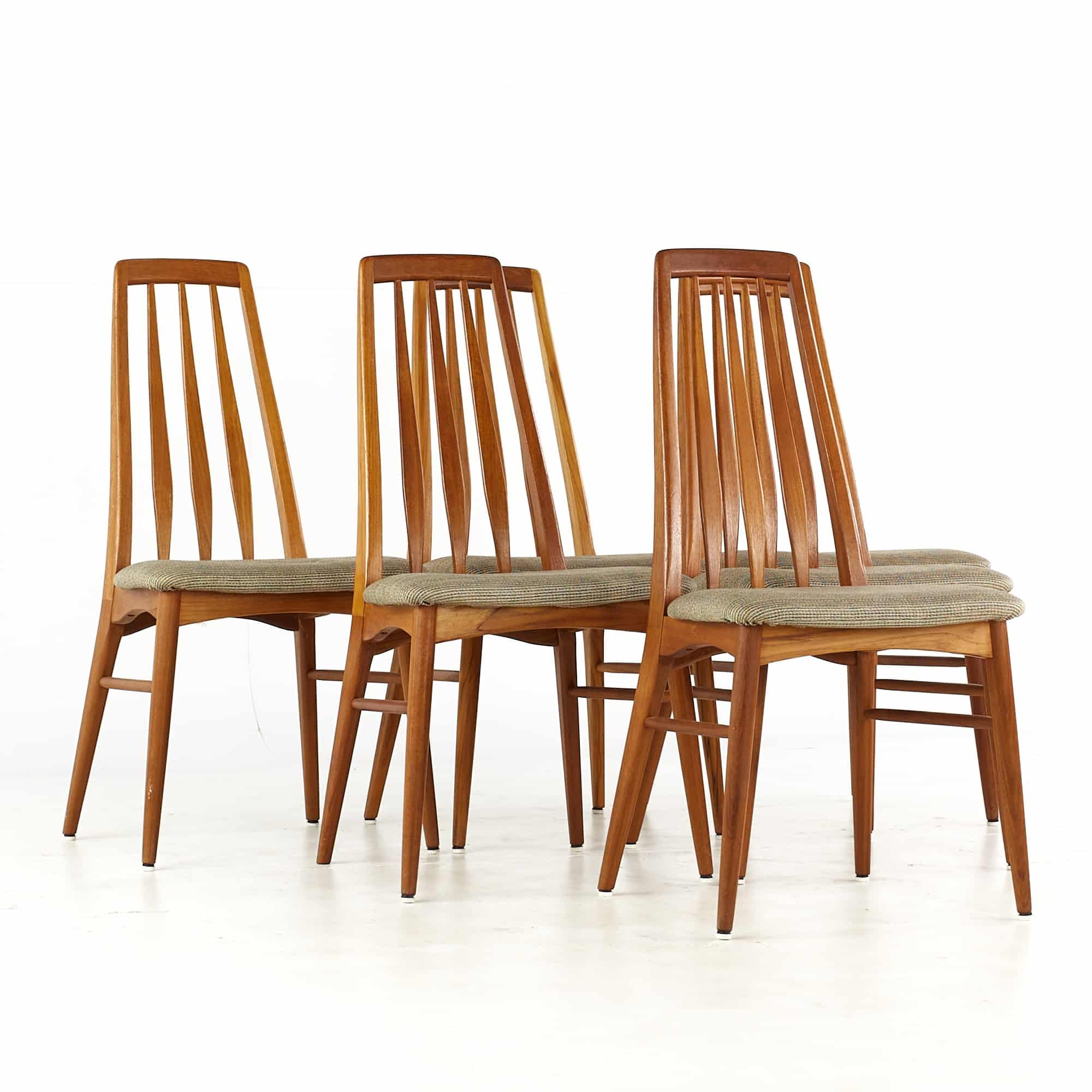 Koefoeds Hornslet Eva Mid Century Teak Dining Chairs - Set of 6