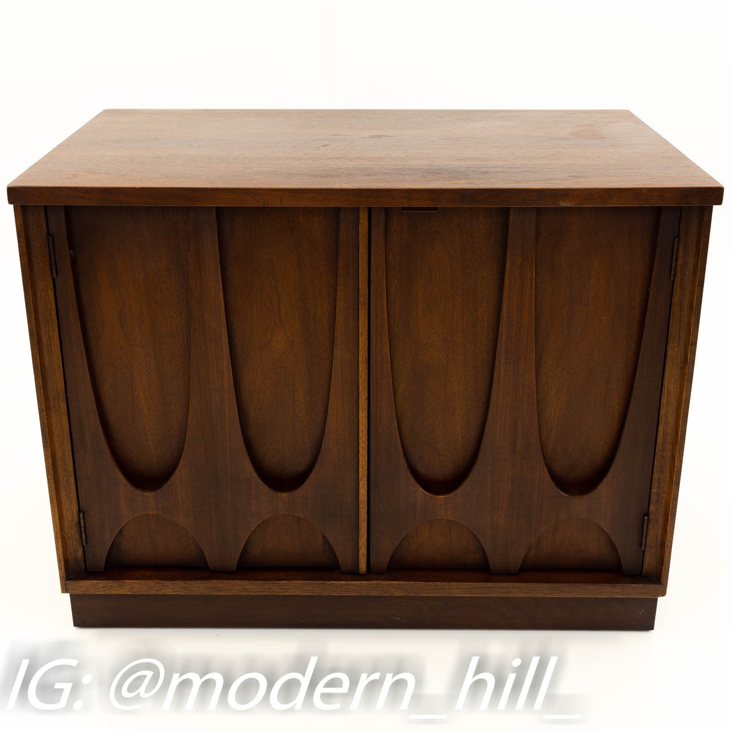 Broyhill Brasilia Mid Century Media Cabinet Record Holder Nightstand End Table