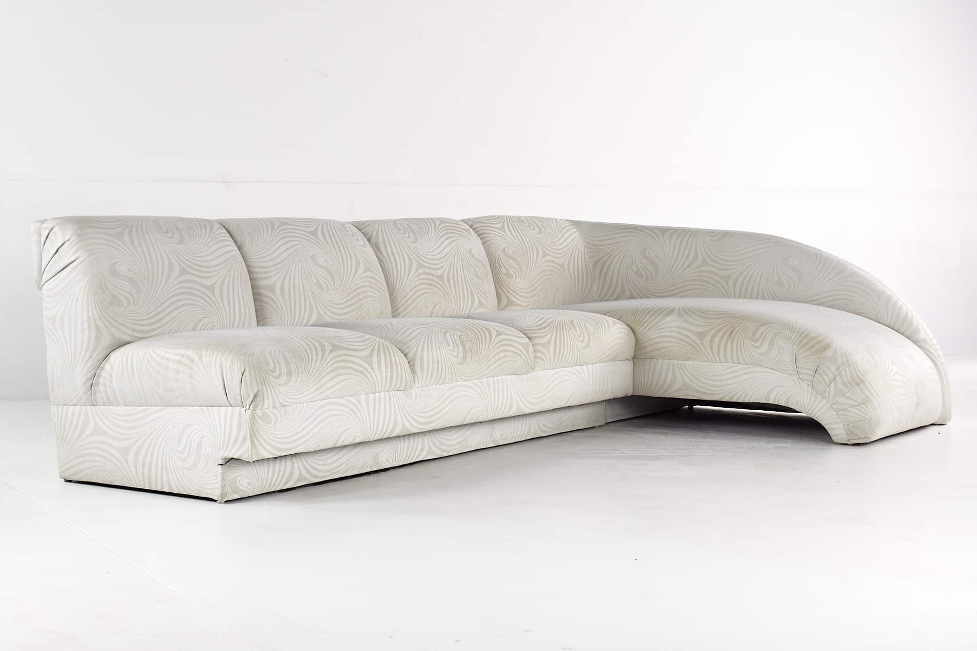 Vladimir Kagan Style Mid Century Preview Sectional Sofa with Chaise