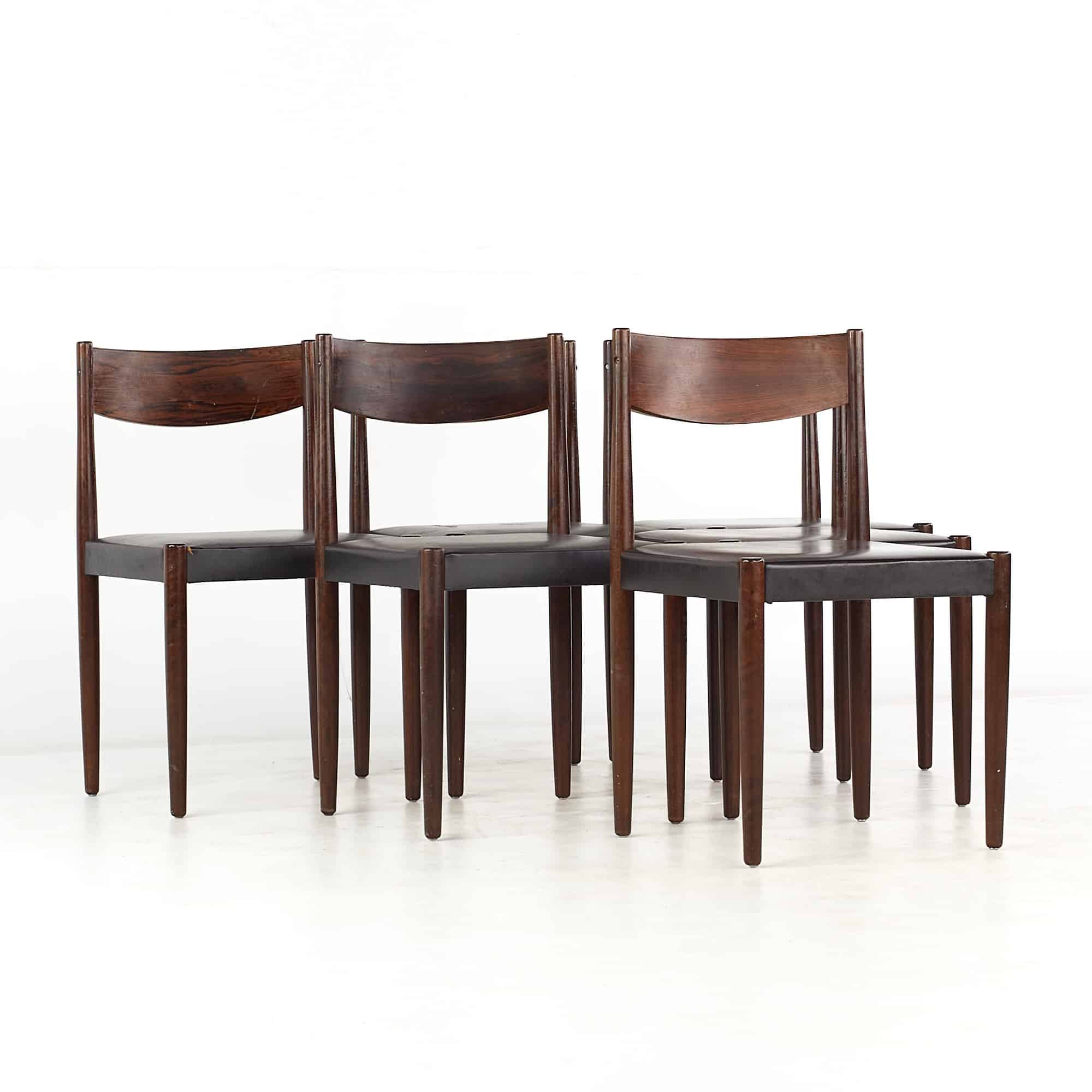 Niels Moller Style Mid Century Danish Rosewood Dining Chairs - Set of 6