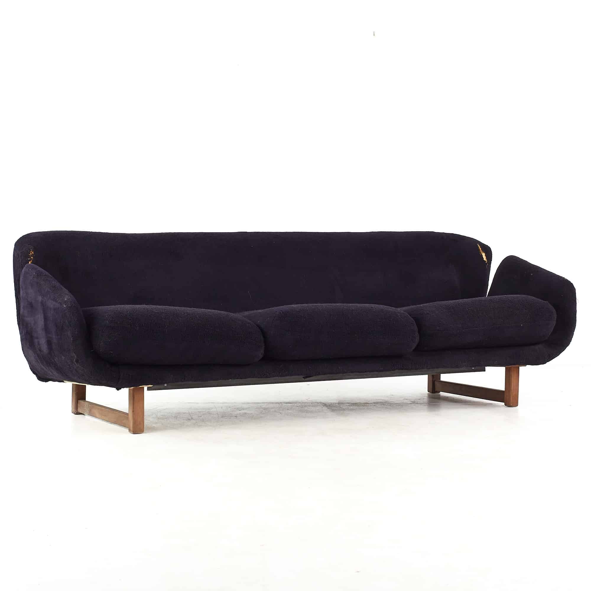 Arne Jacobsen for Fritz Hansen Style Mid Century Swan Sofa