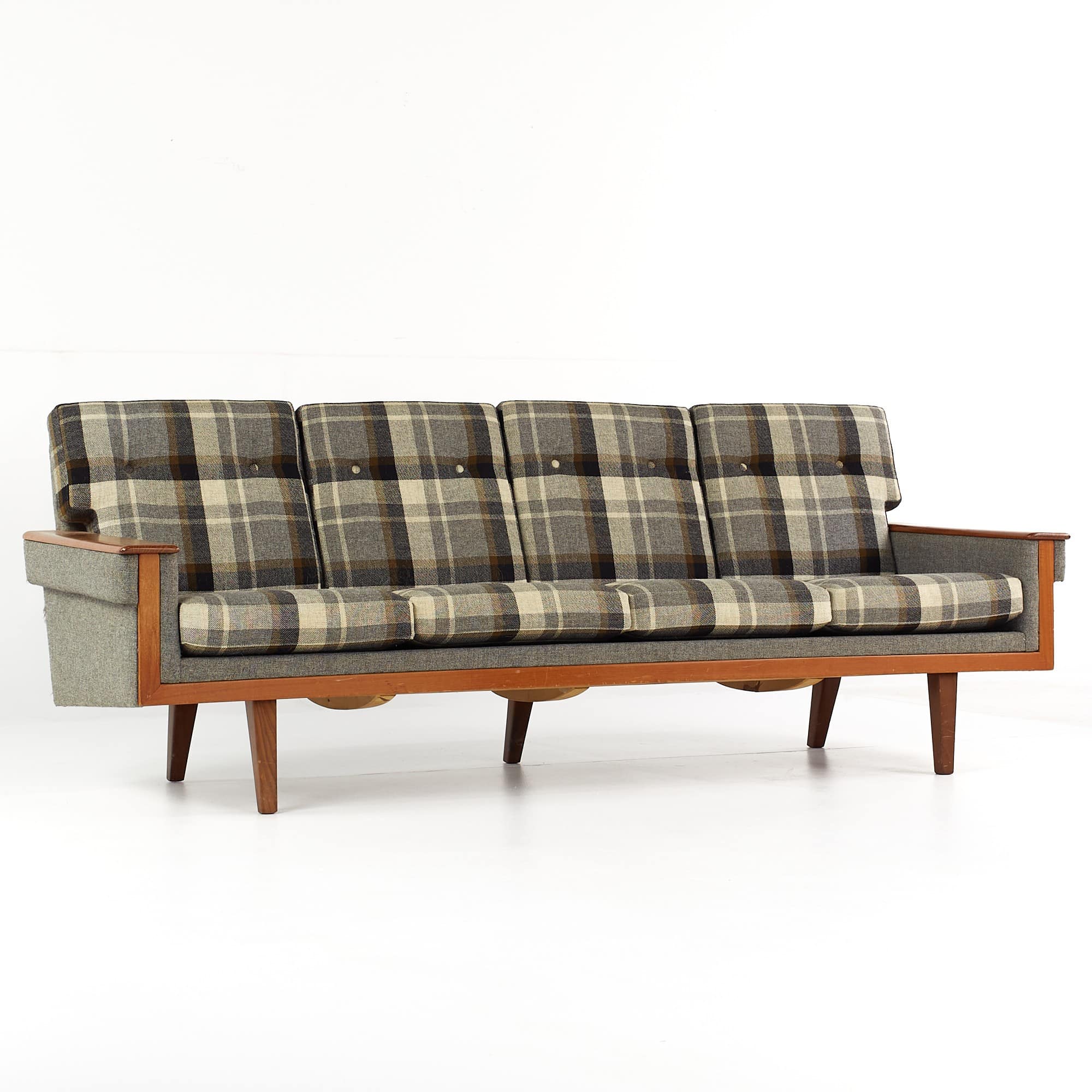 Hans Wegner Style Mid Century Swedish Teak Sofa