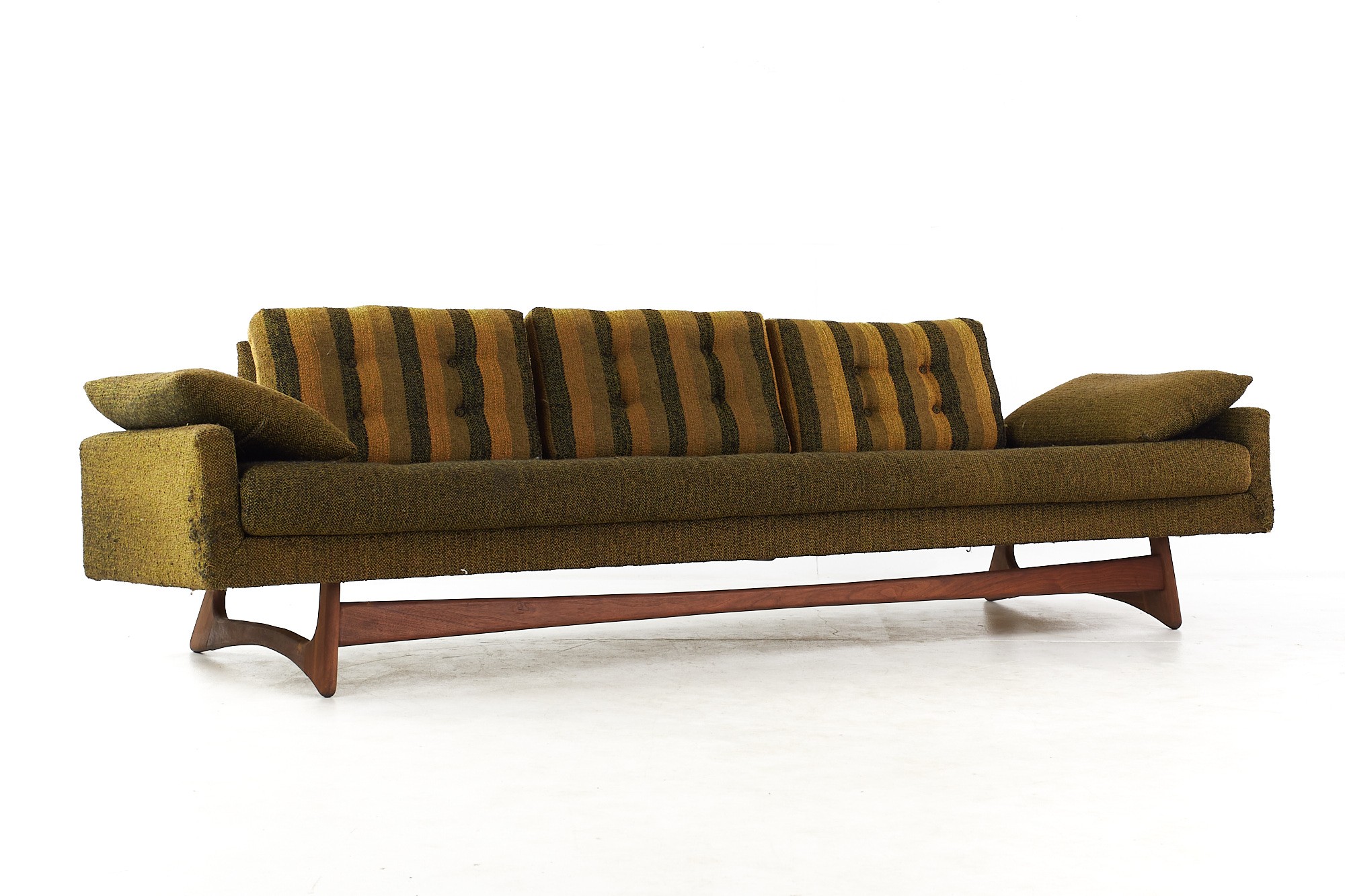 Adrian Pearsall for Craft Associates Mid Century Sleigh Leg Gondola Sofa