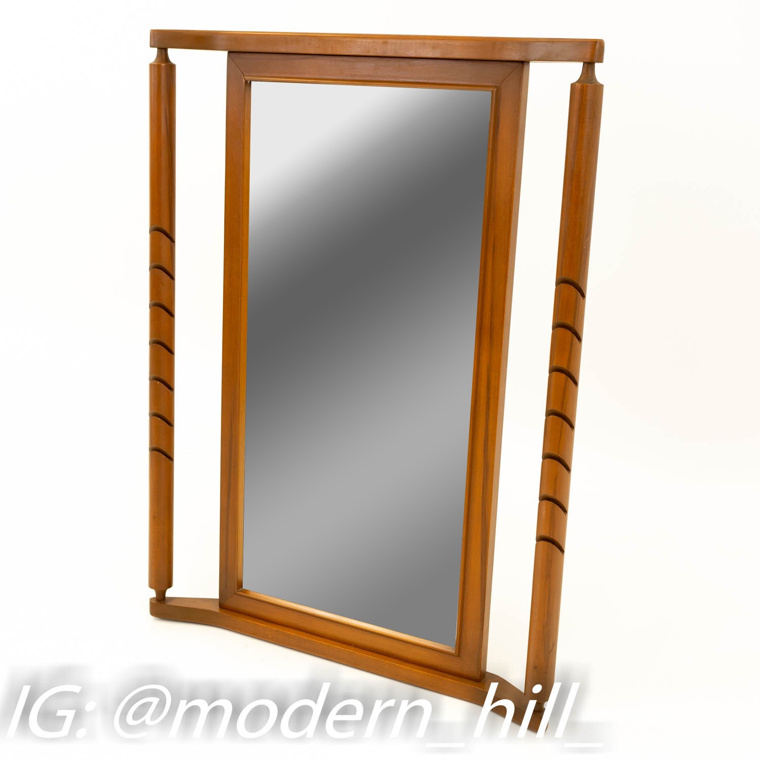 Basic Witz Mid Century Modern Walnut Mirror