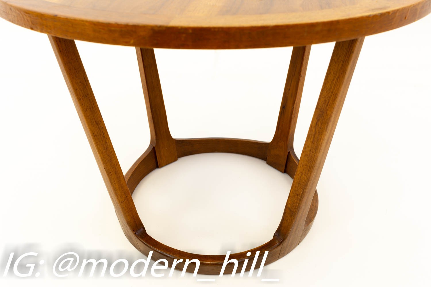 Lane Adrian Pearsall Style Mid Century Circular Side End Table