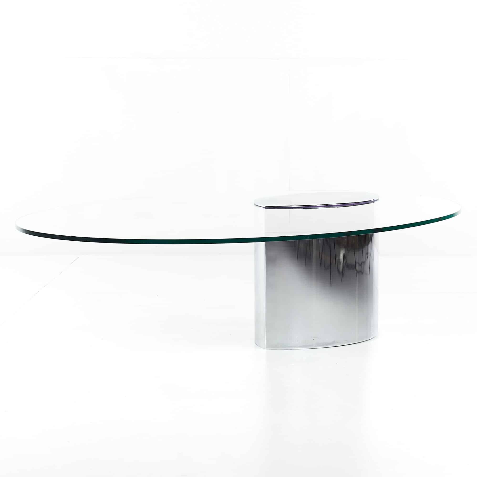 Cini Boeri for Knoll Lunario Mid Century Stainless Steel Coffee Table
