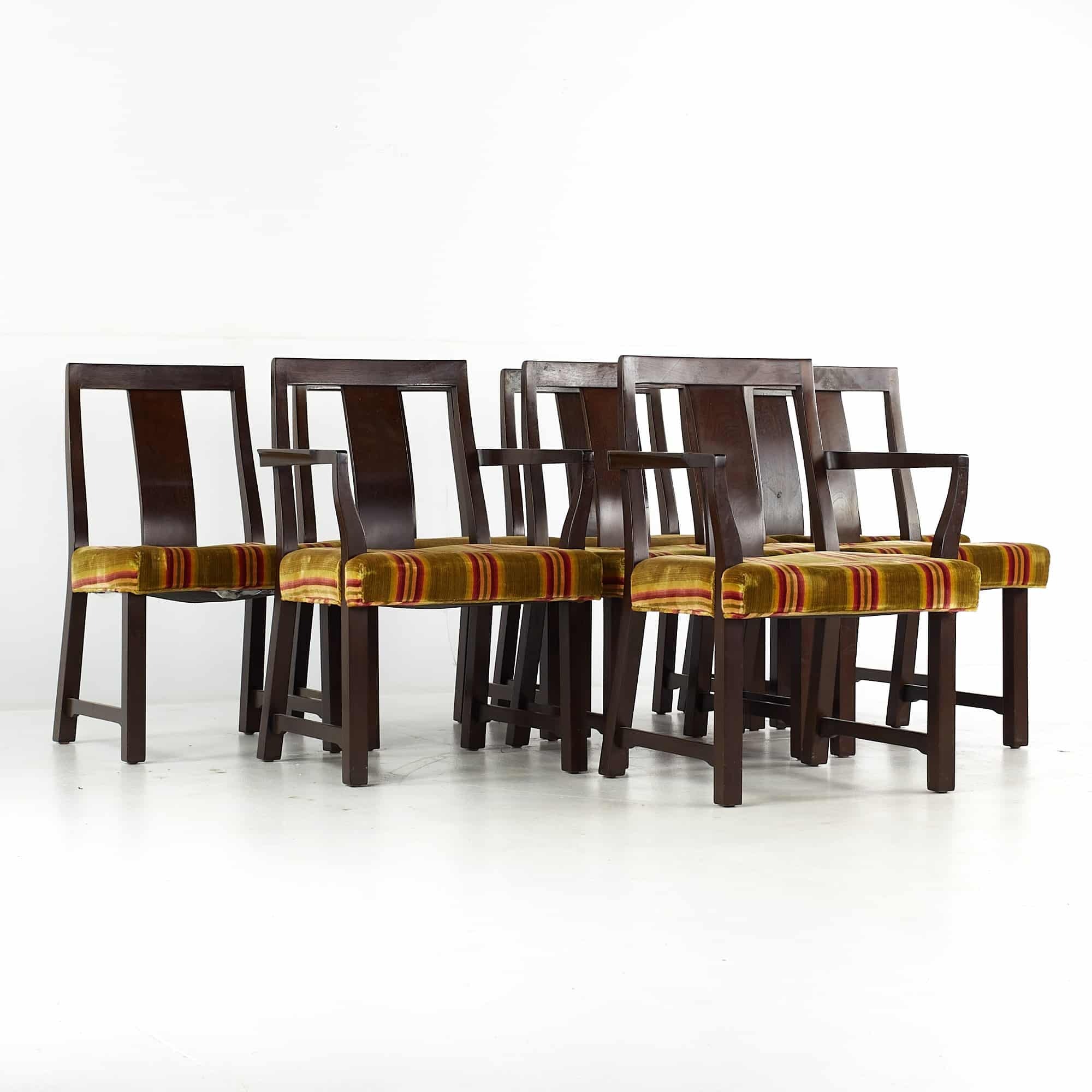 Edward Wormley for Dunbar Mid Century Mahogany Dining Chairs - Set of 8