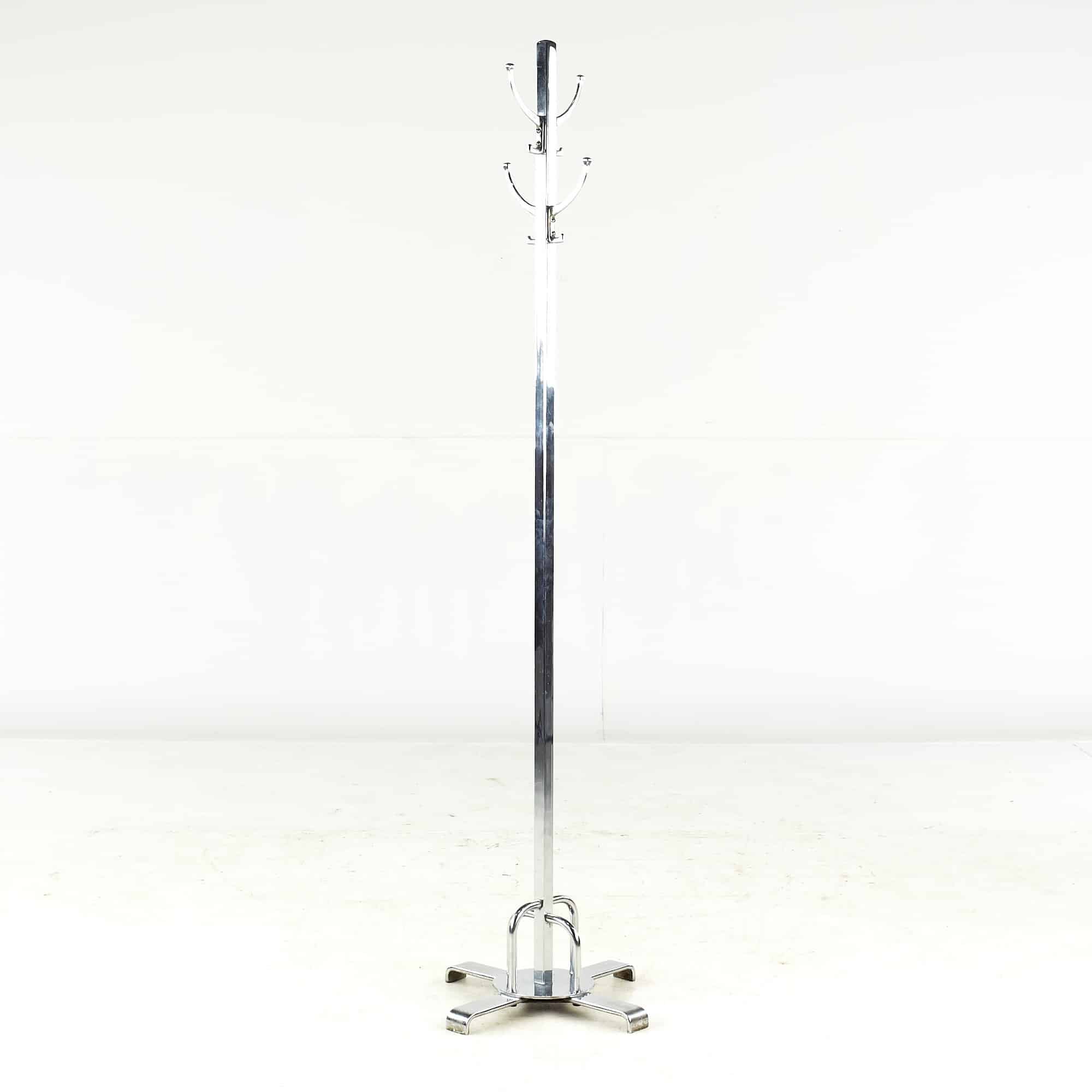 Donald Deskey Mid Century Chrome Coat Rack