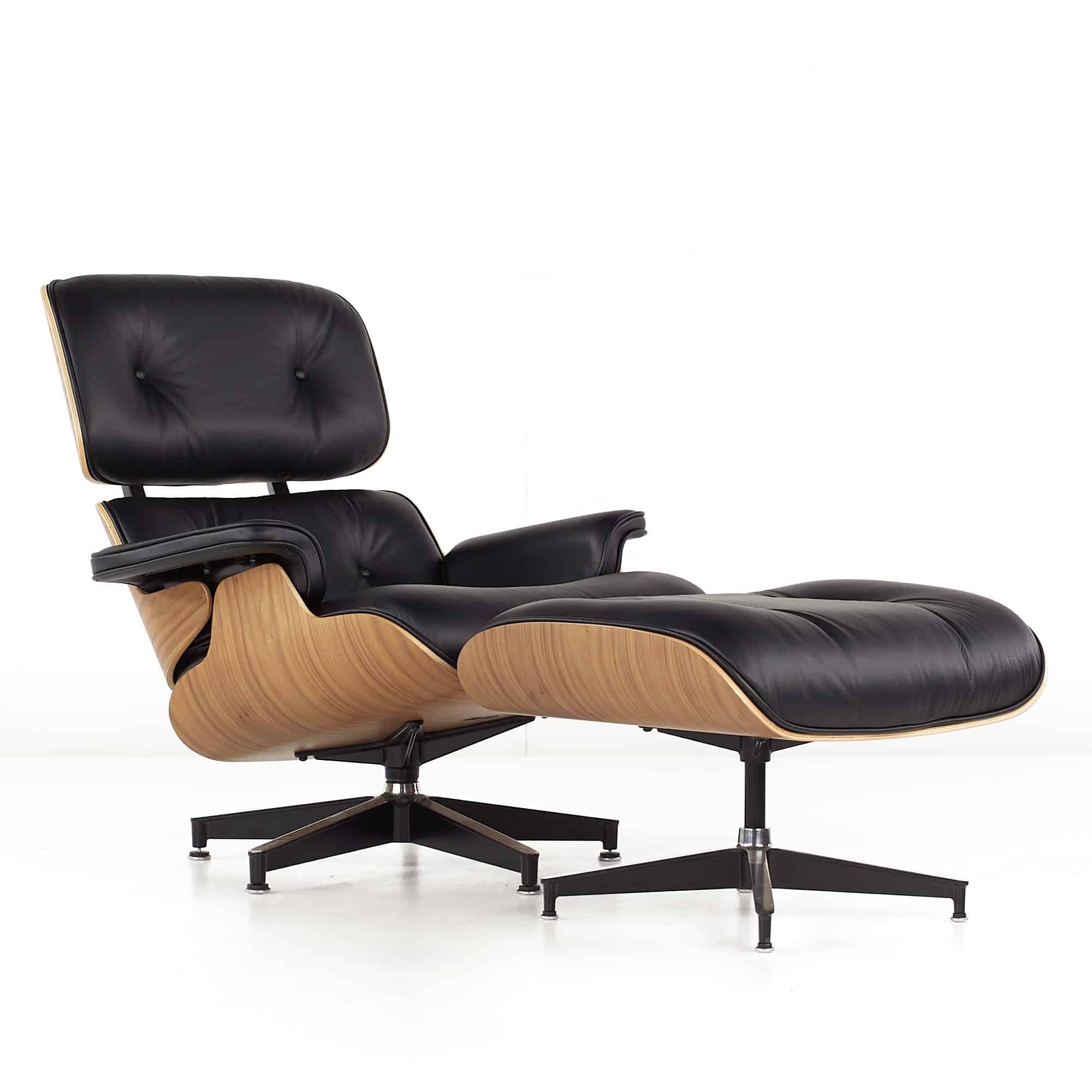 Eames for Herman Miller Mid Century Walnut Lounge Chair and Ottoman
