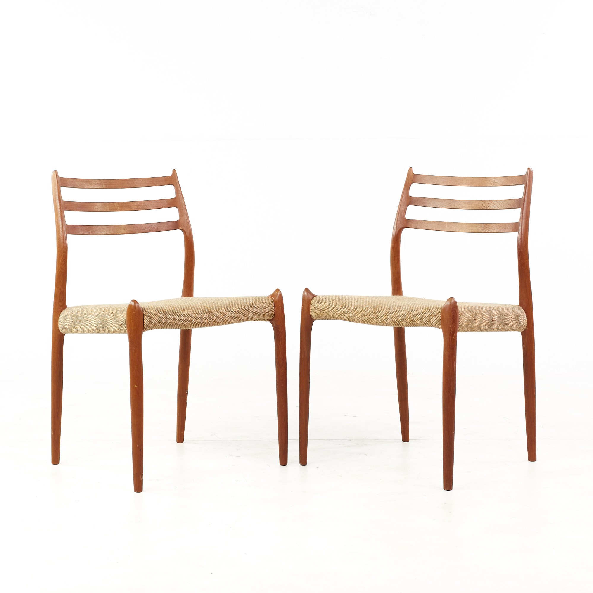 Niels Moller 62 and 78 Mid Century Teak Dining Chairs - Set of 2