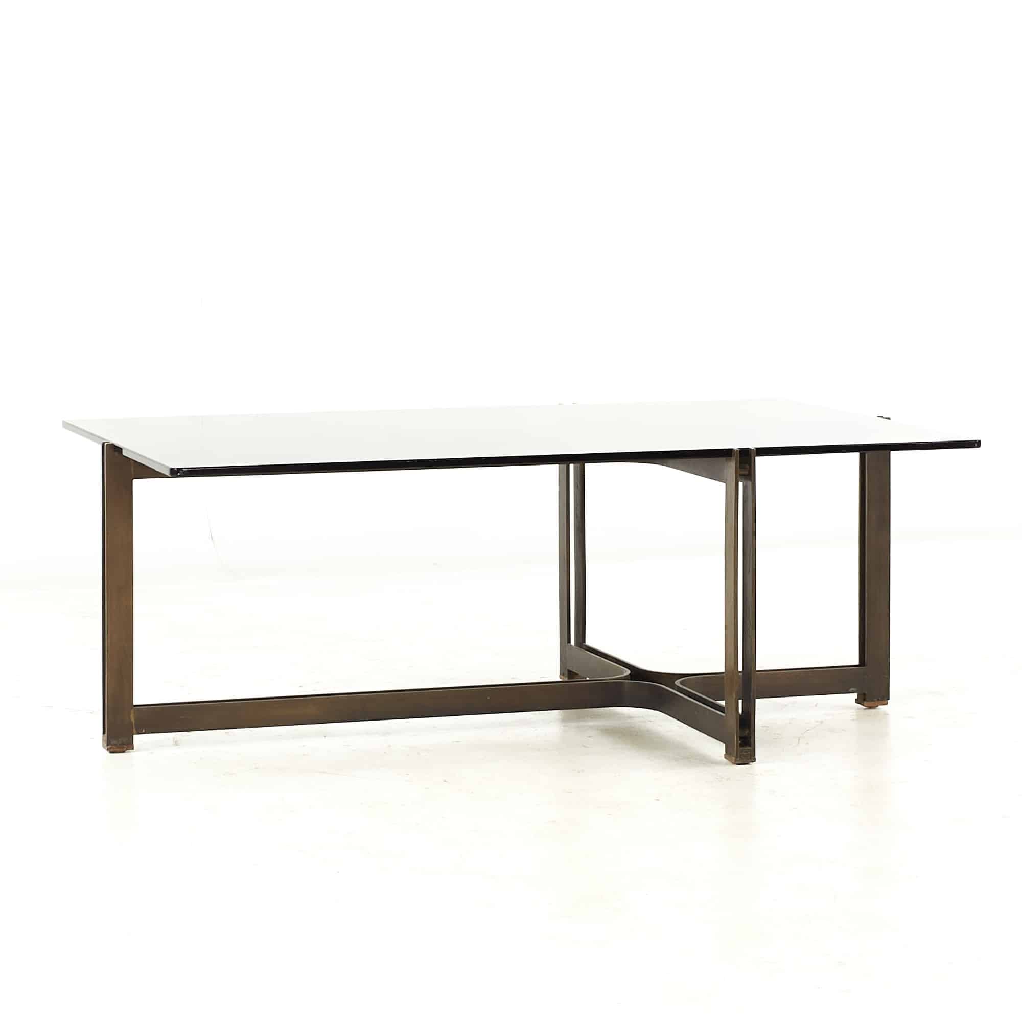 Roger Sprunger for Dunbar Mid Century Bronze Coffee Table