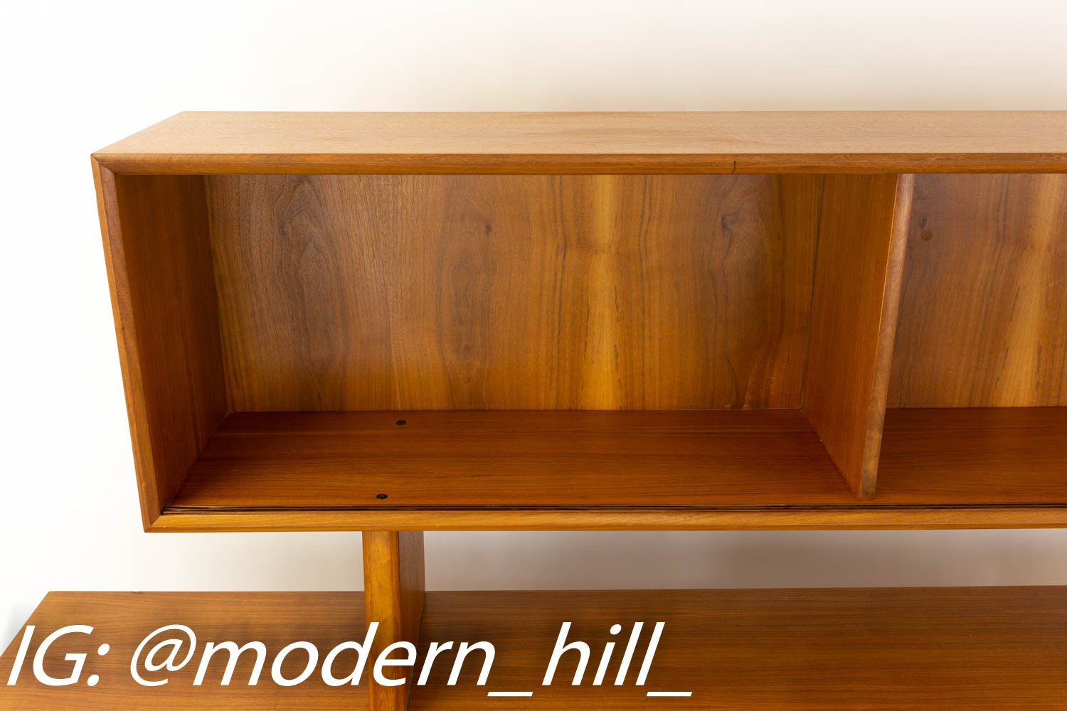 Svend Madsen Curved Bow Front Mid Century Teak Danish Credenza Sideboard & Hutch