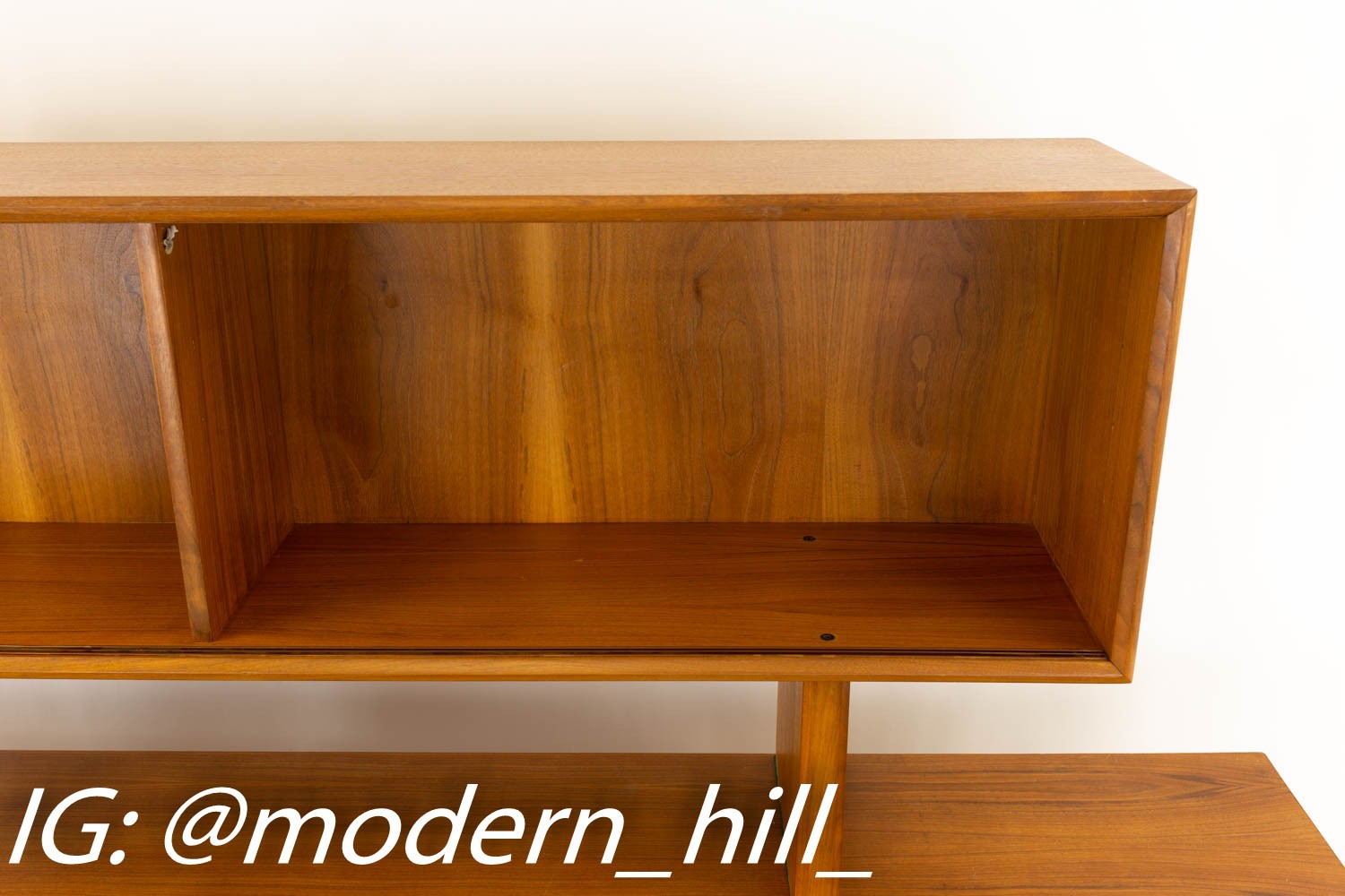 Svend Madsen Curved Bow Front Mid Century Teak Danish Credenza Sideboard & Hutch