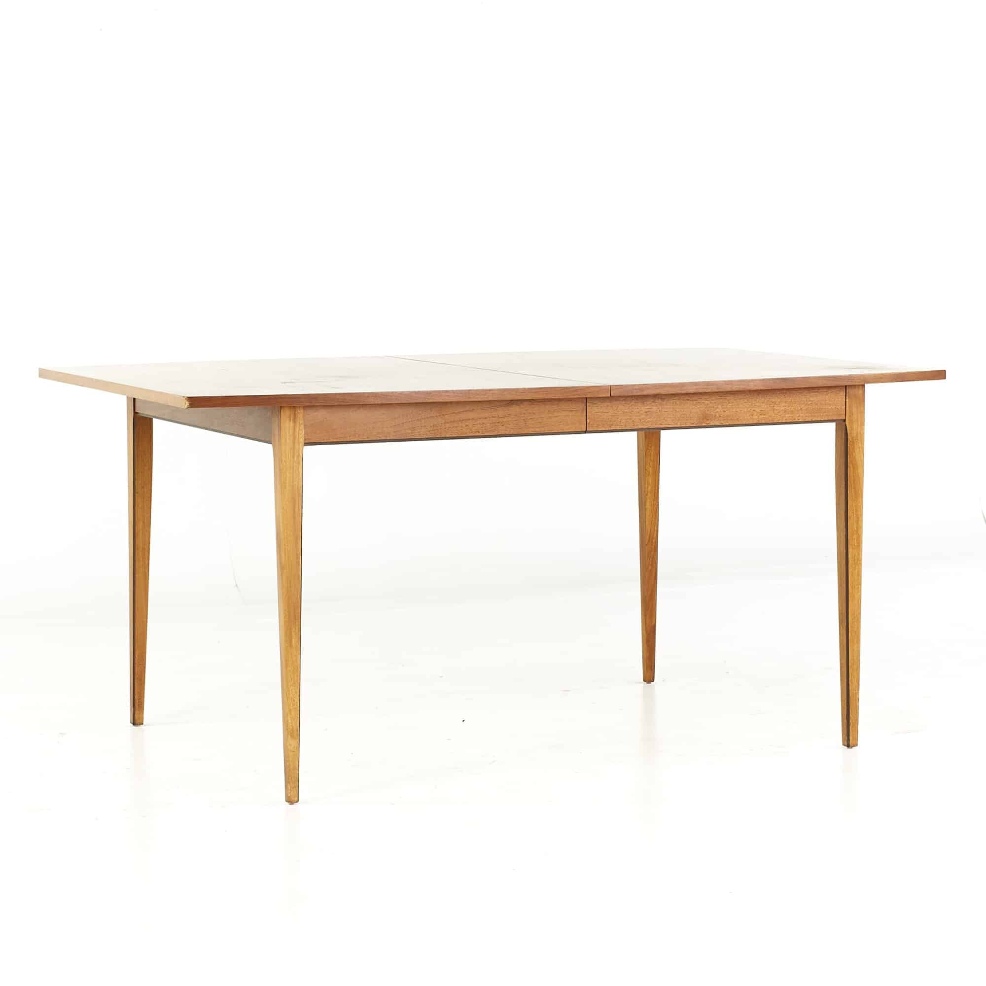 Lane Bow Tie Mid Century Walnut Expanding Dining Table with 3 Leaves