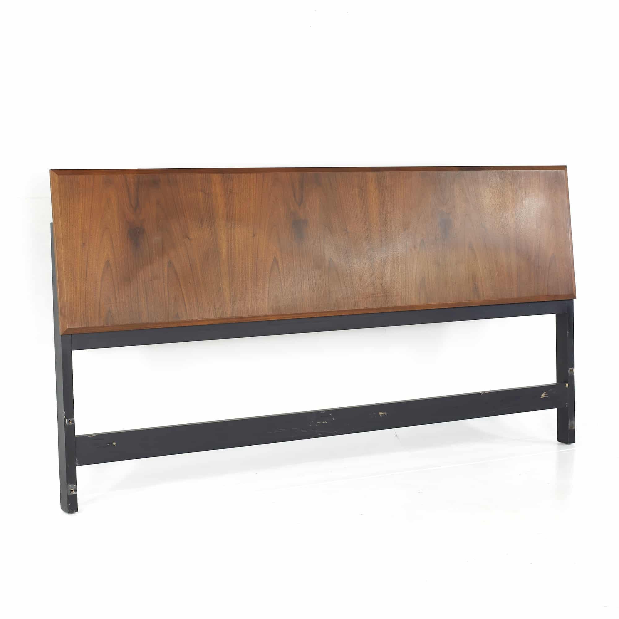 Milo Baughman for Directional Mid Century Walnut King Headboard